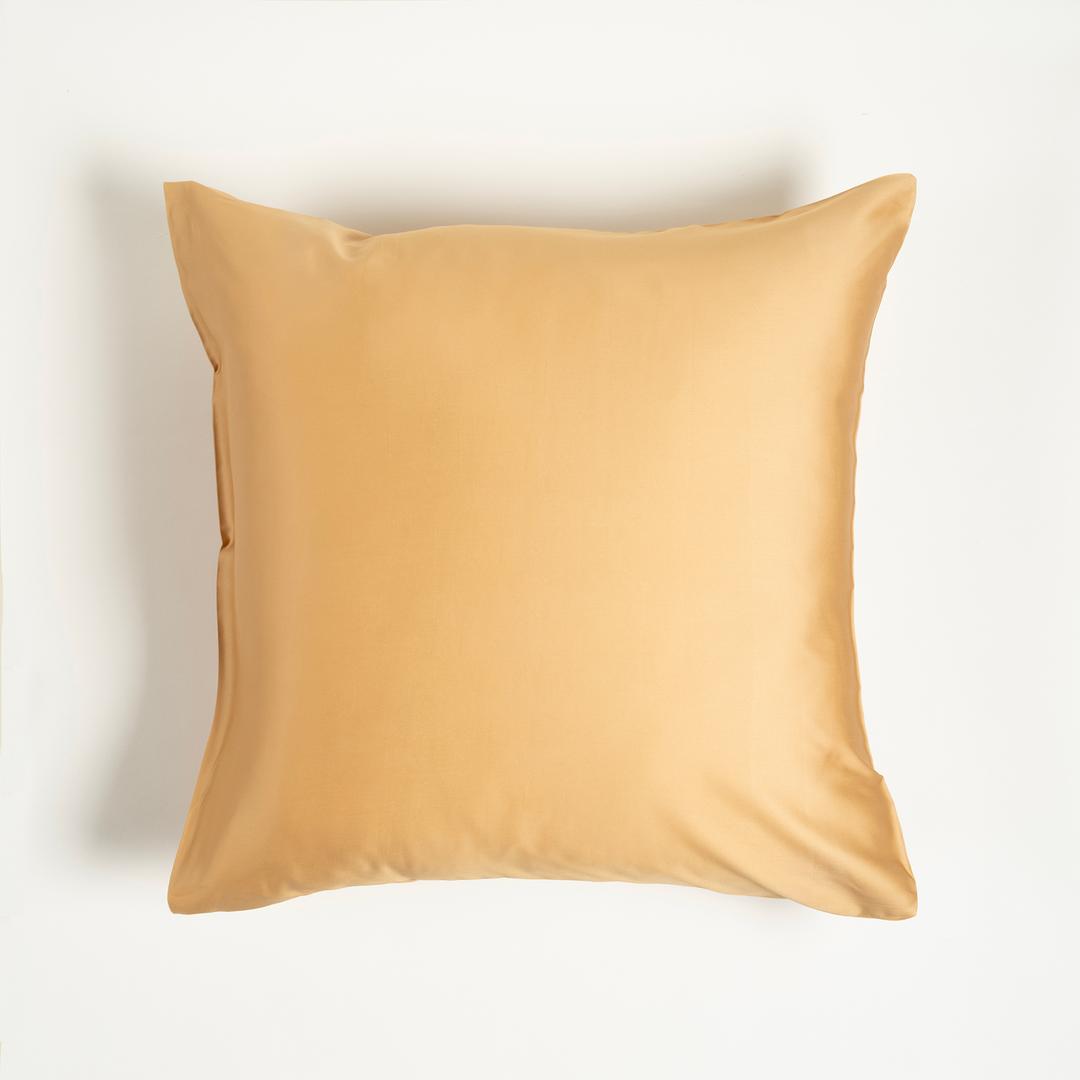 Solıd 300 Tc Pamuk Saten %100 Pamuk Saten Yastık Kılıfı 60x60 Cm Sarı