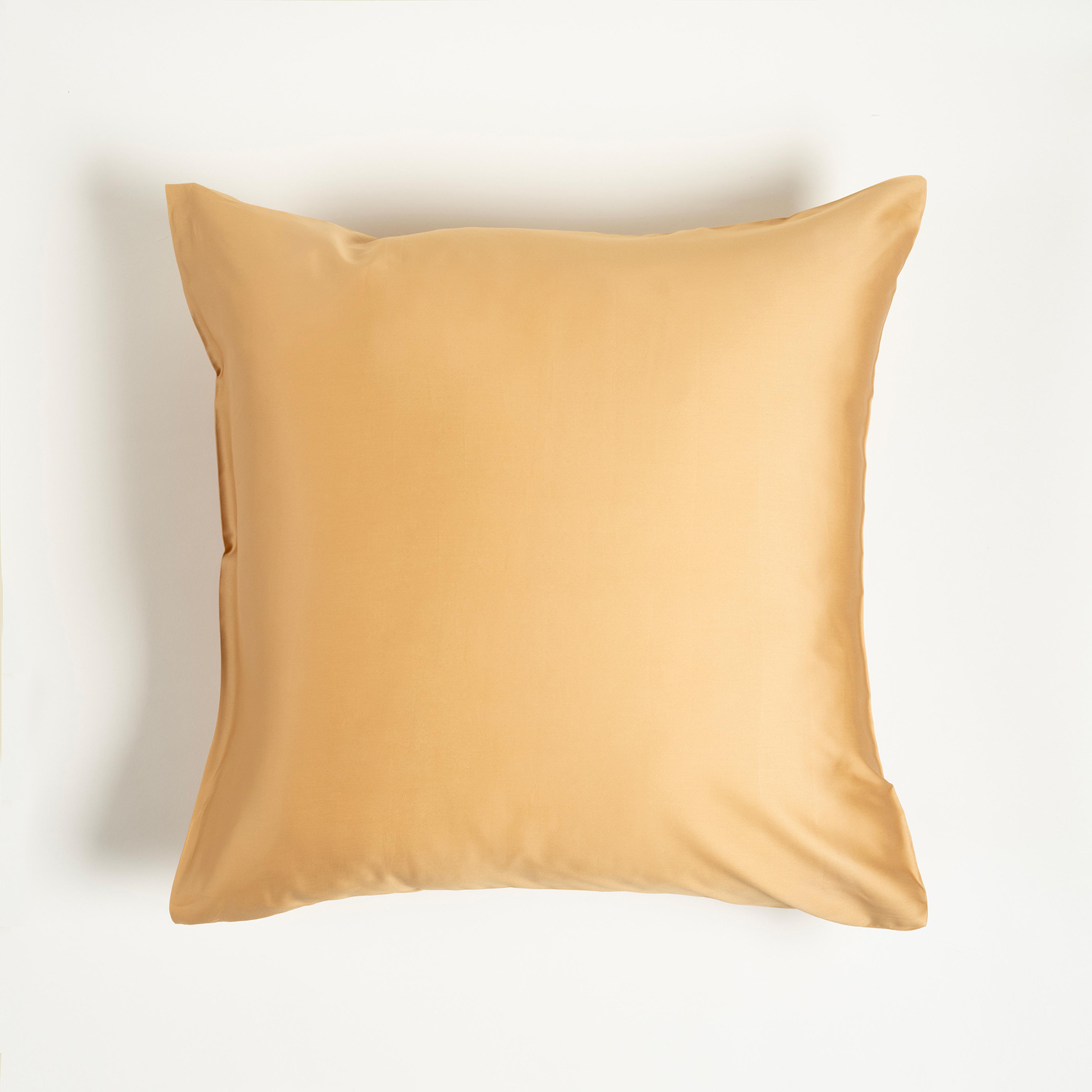 Solıd 300 Tc Pamuk Saten %100 Pamuk Saten Yastık Kılıfı 60x60 Cm Sarı