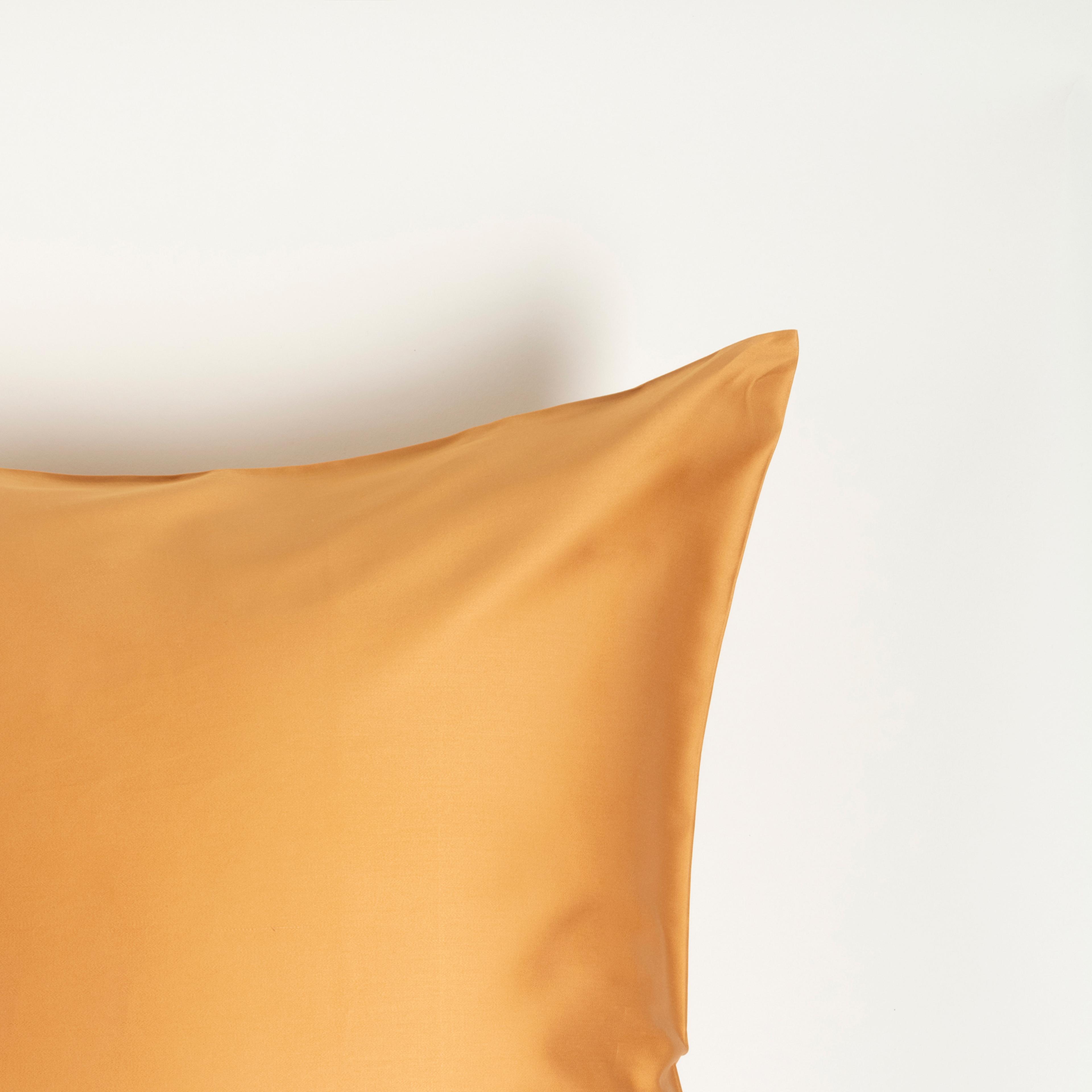 Solıd 300 Tc Pamuk Saten %100 Pamuk Saten Yastık Kılıfı 60x60 Cm Tarçın