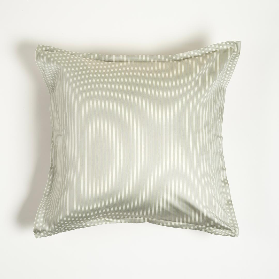 Solıd Pamuk Pamuk Saten %100 Pamuk Saten Yastık Kılıfı 60x60 + 2 Cm Yeşil