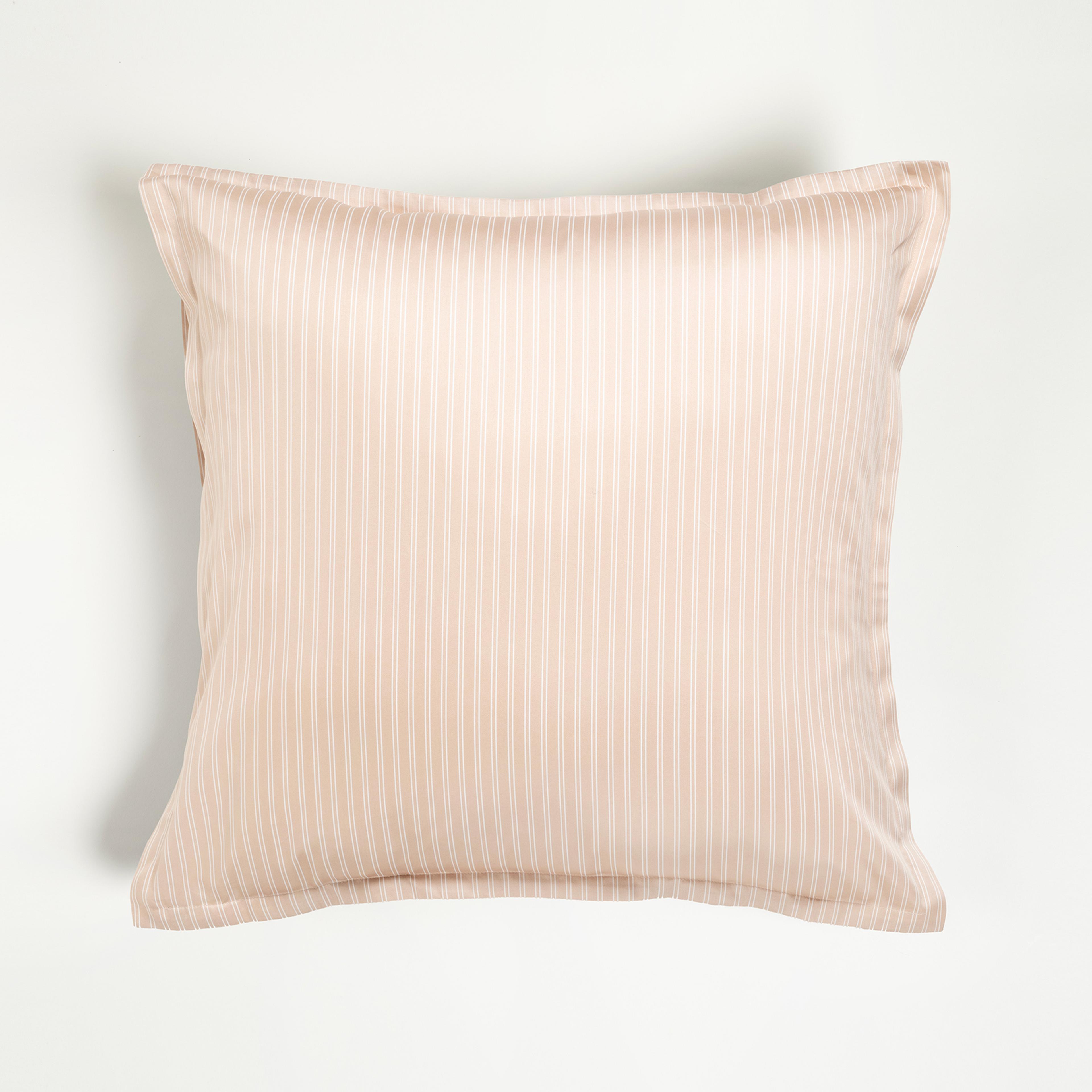 Solıd Pamuk Pamuk Saten %100 Pamuk Saten Yastık Kılıfı 60x60 + 2 Cm Kum Rengı