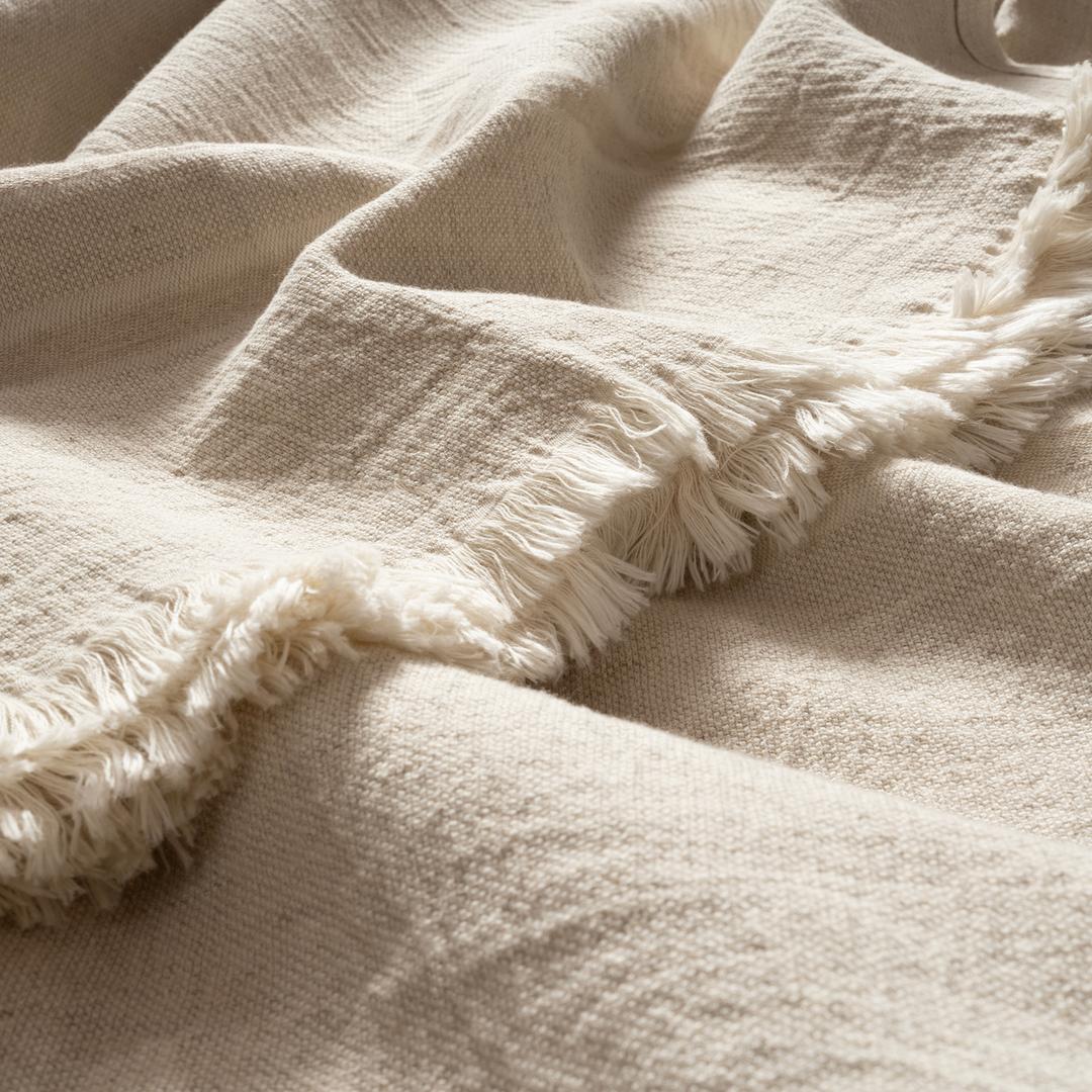 Costa Jakarlı Kıng Sıze Pamuk Pamuk Keten Yatak Örtüsü 280x260 Cm Natural