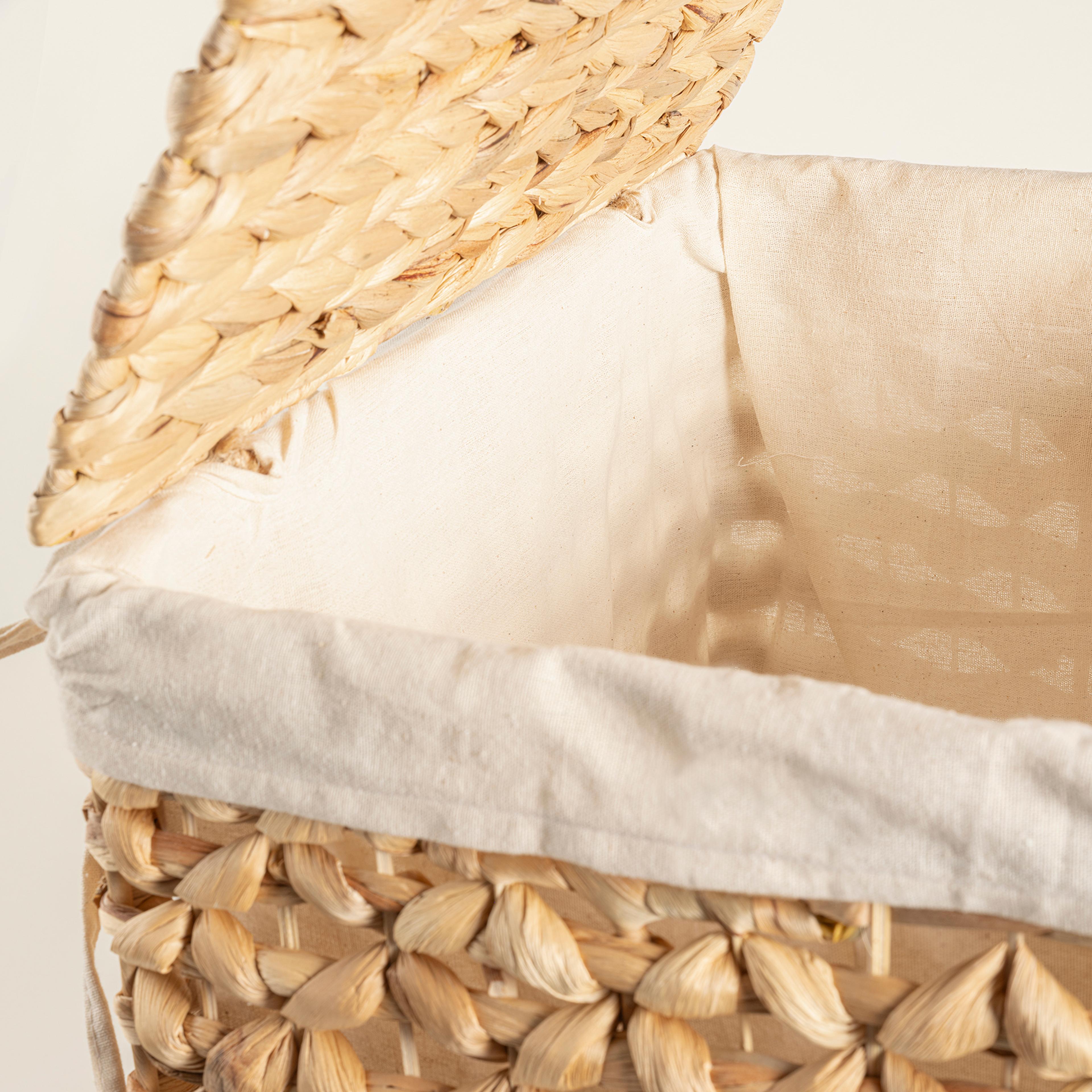 Tam Dao Su Sümbülü Çamaşır Sepeti 34x28x50 Cm Natural