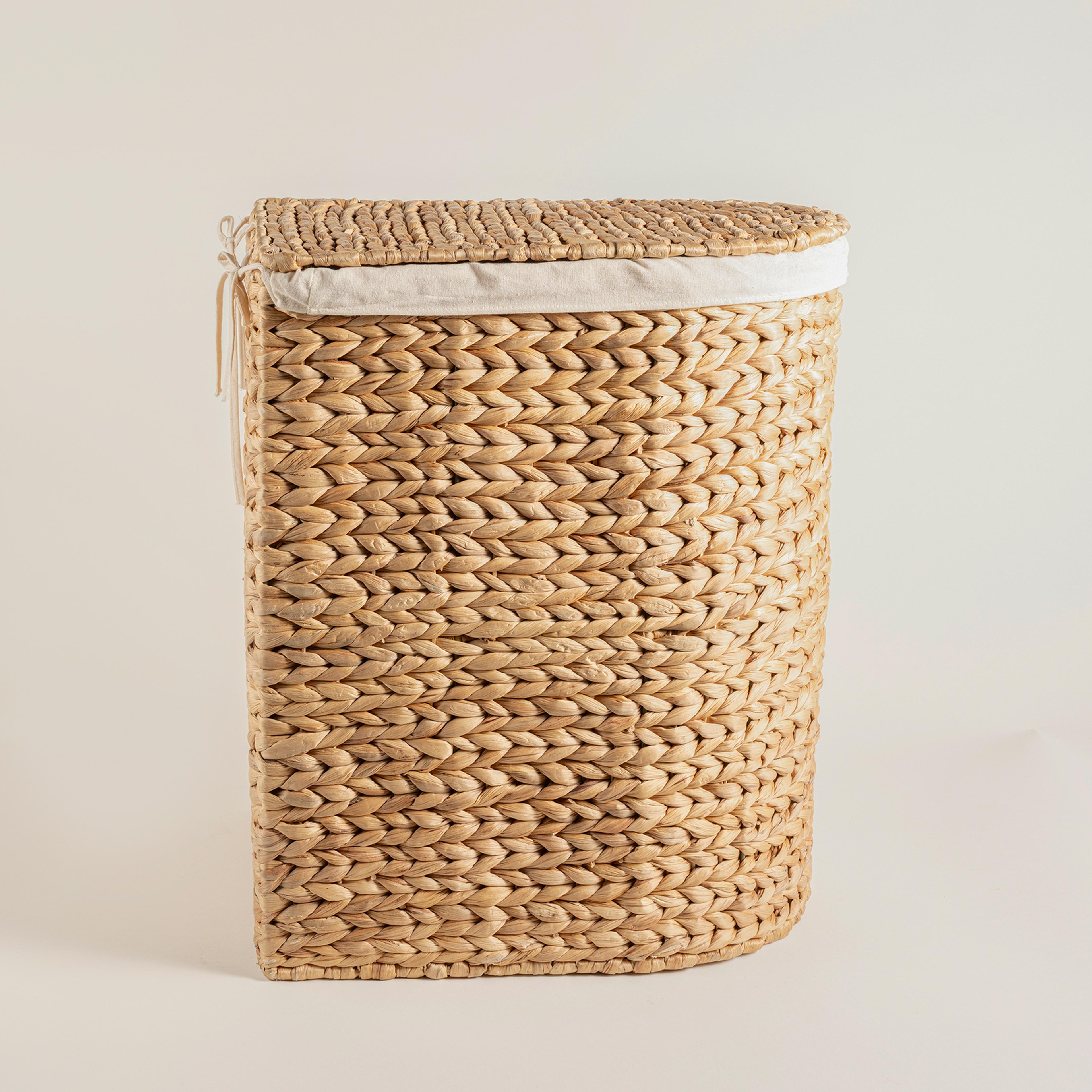 Polı Su Sümbülü Çamaşır Sepeti 38x30x46 Cm Natural