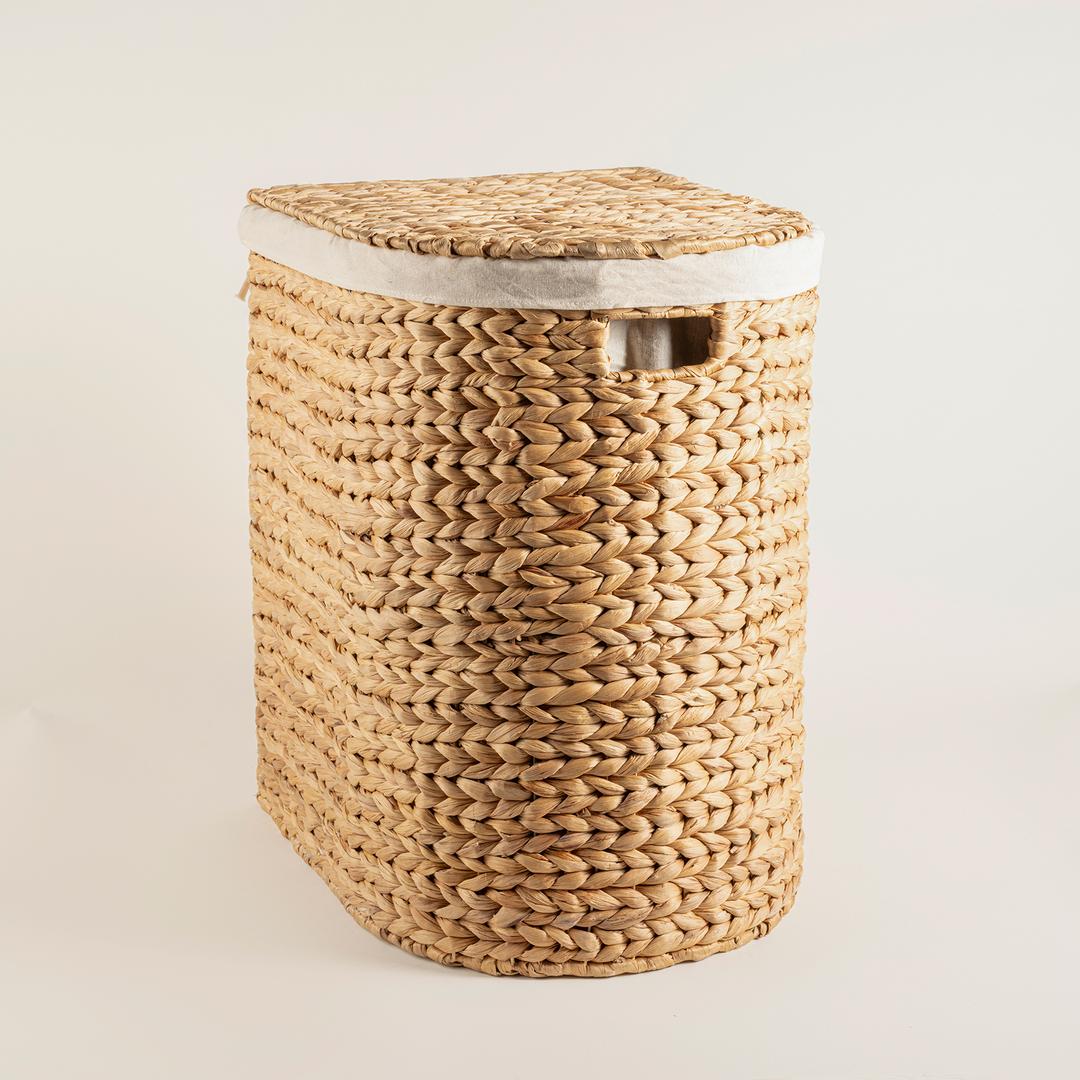 Polı Su Sümbülü Çamaşır Sepeti 38x30x46 Cm Natural