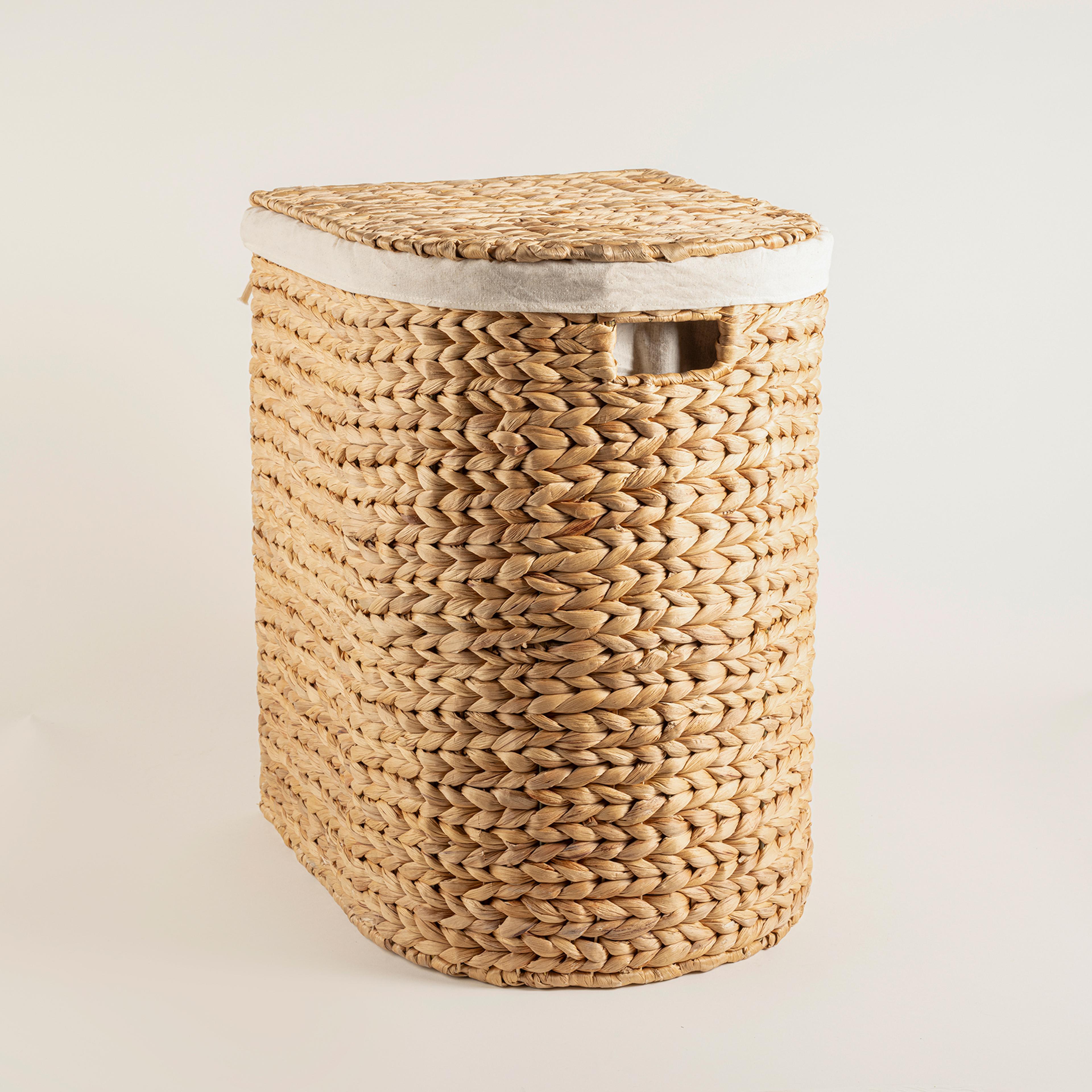 Polı Su Sümbülü Çamaşır Sepeti 38x30x46 Cm Natural