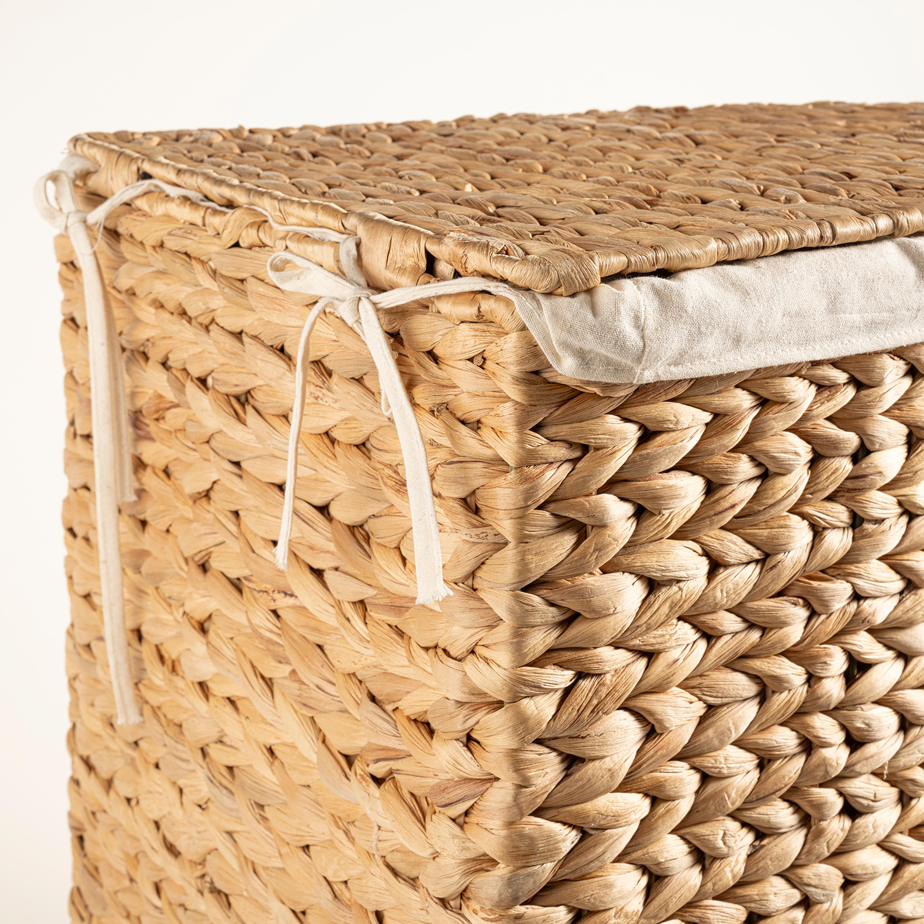 Polı Su Sümbülü Çamaşır Sepeti 38x30x46 Cm Natural