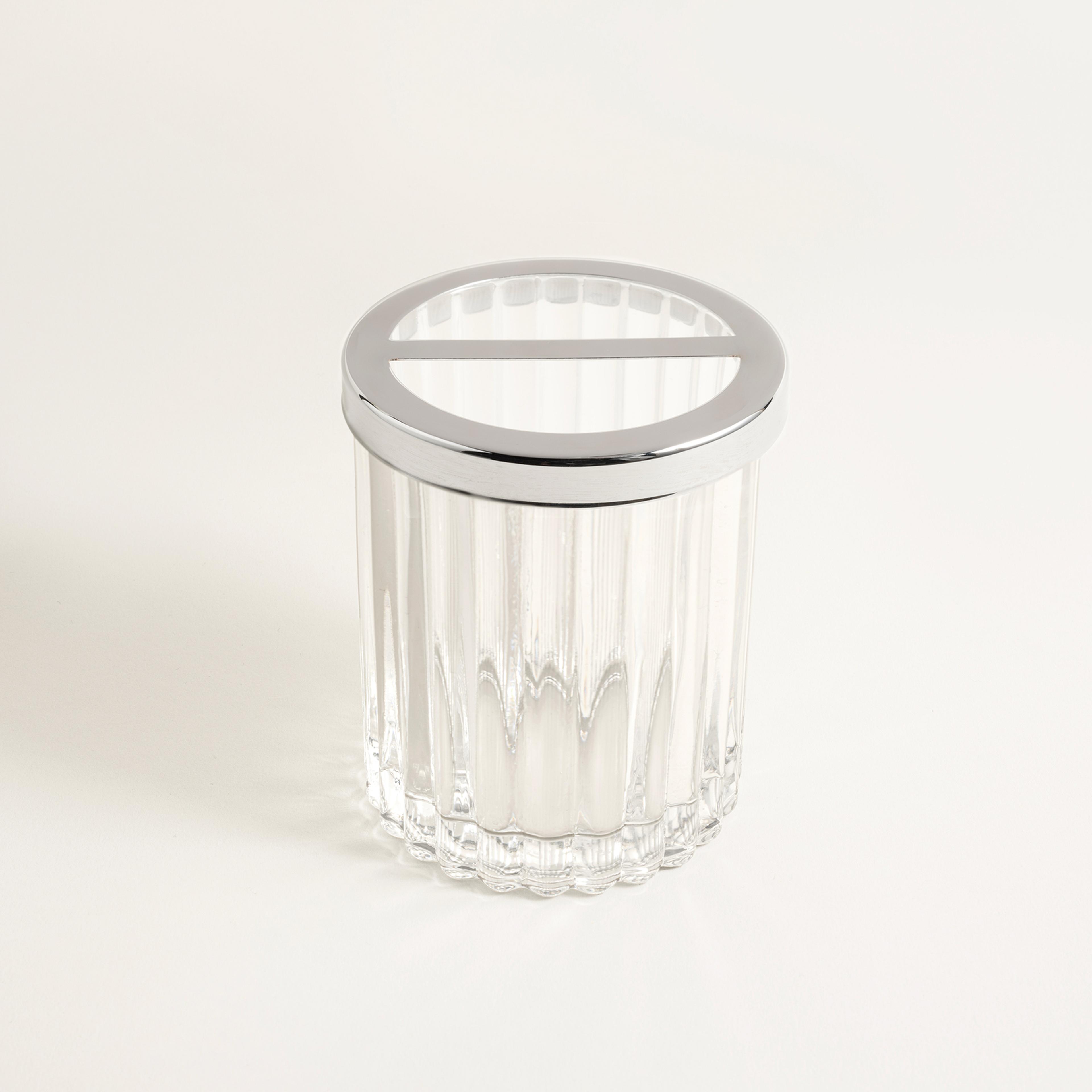 Wuyı Cam Diş Fırçalık 7.5x7.5x9.1 Cm Şeffaf