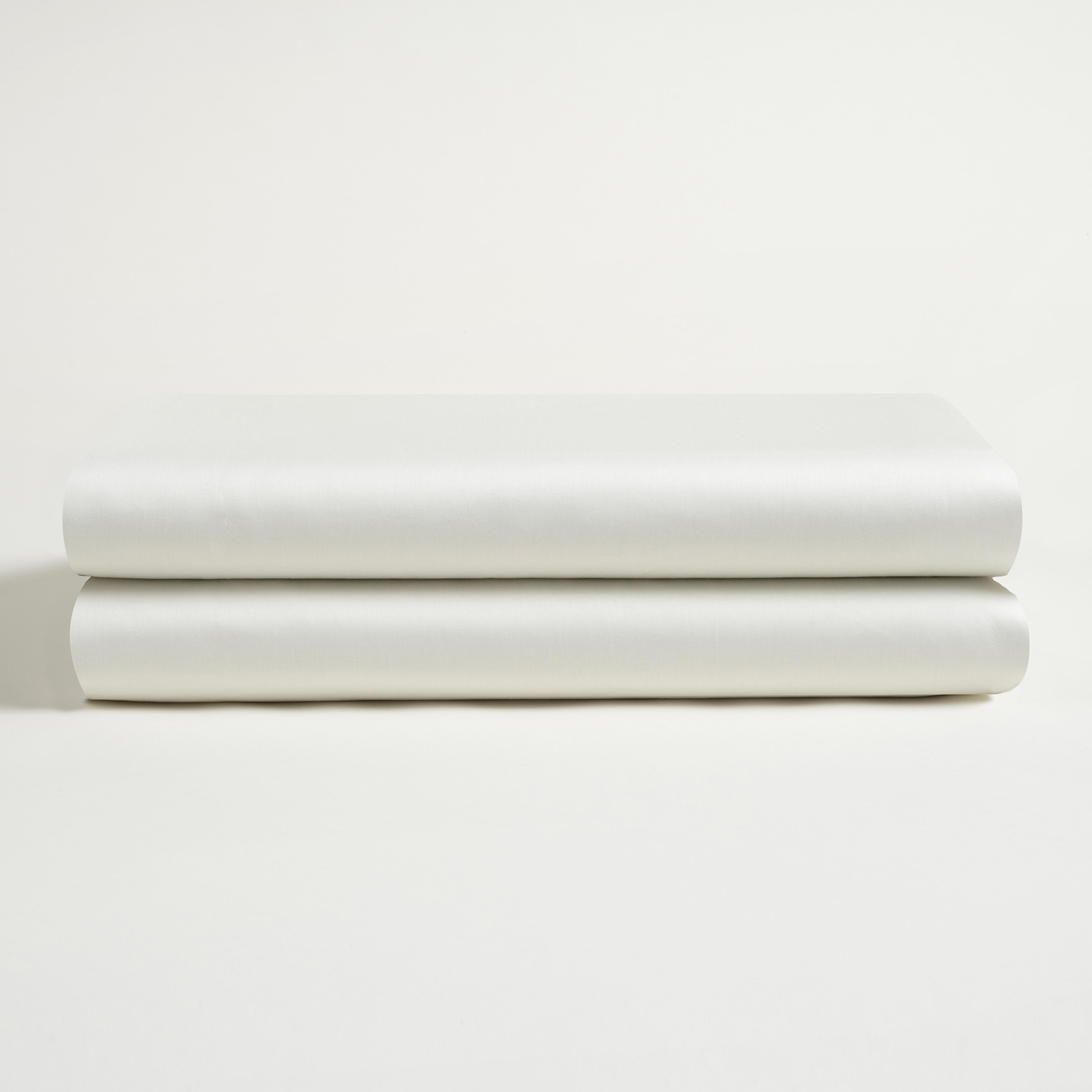 Solıd 300 Tc Tek Kişilik Pamuk Saten %100 Pamuk Saten Düz Çarşaf 160x240 Cm Ekru