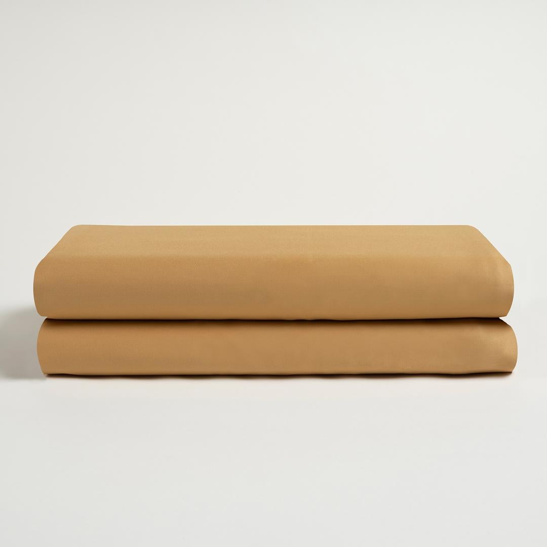 Solıd 300 Tc Çift Kişilik Pamuk Saten %100 Pamuk Saten Düz Çarşaf 240x260 Cm Sarı