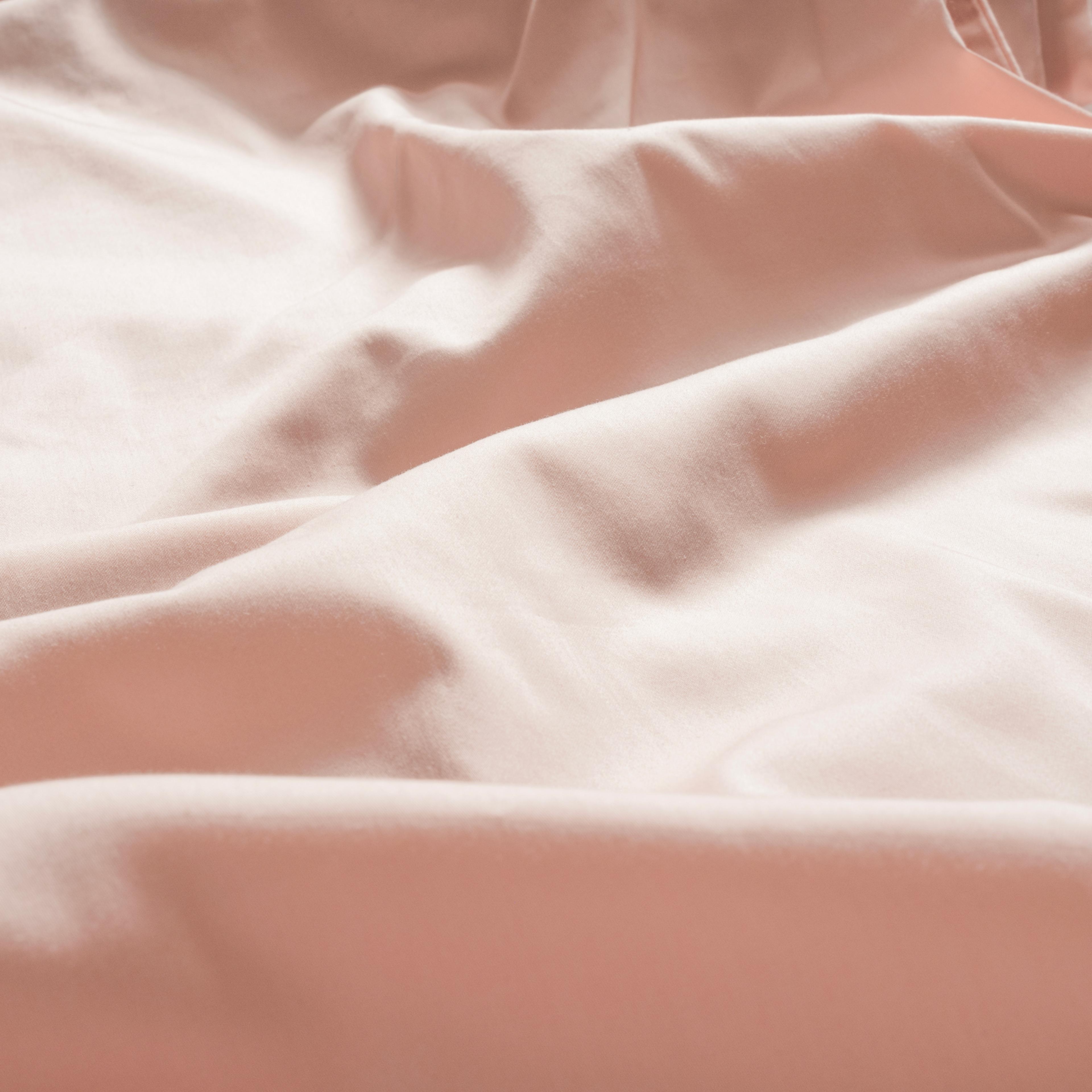 Solıd 300 Tc Çift Kişilik Pamuk Saten %100 Pamuk Saten Düz Çarşaf 240x260 Cm Pembe