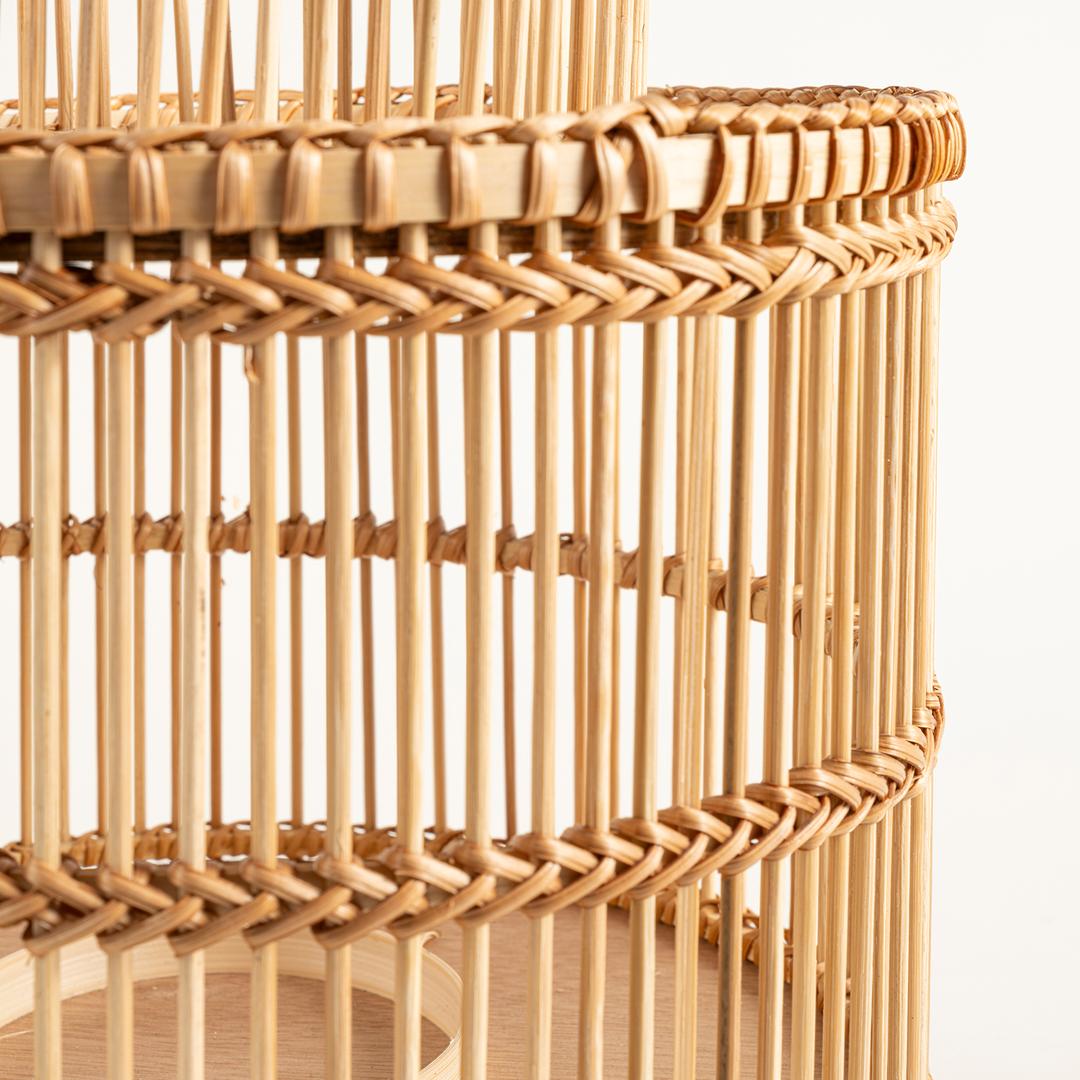 Tam Dao Bambu- Cam- Pu Deri Fener 25x25x30 Cm Natural