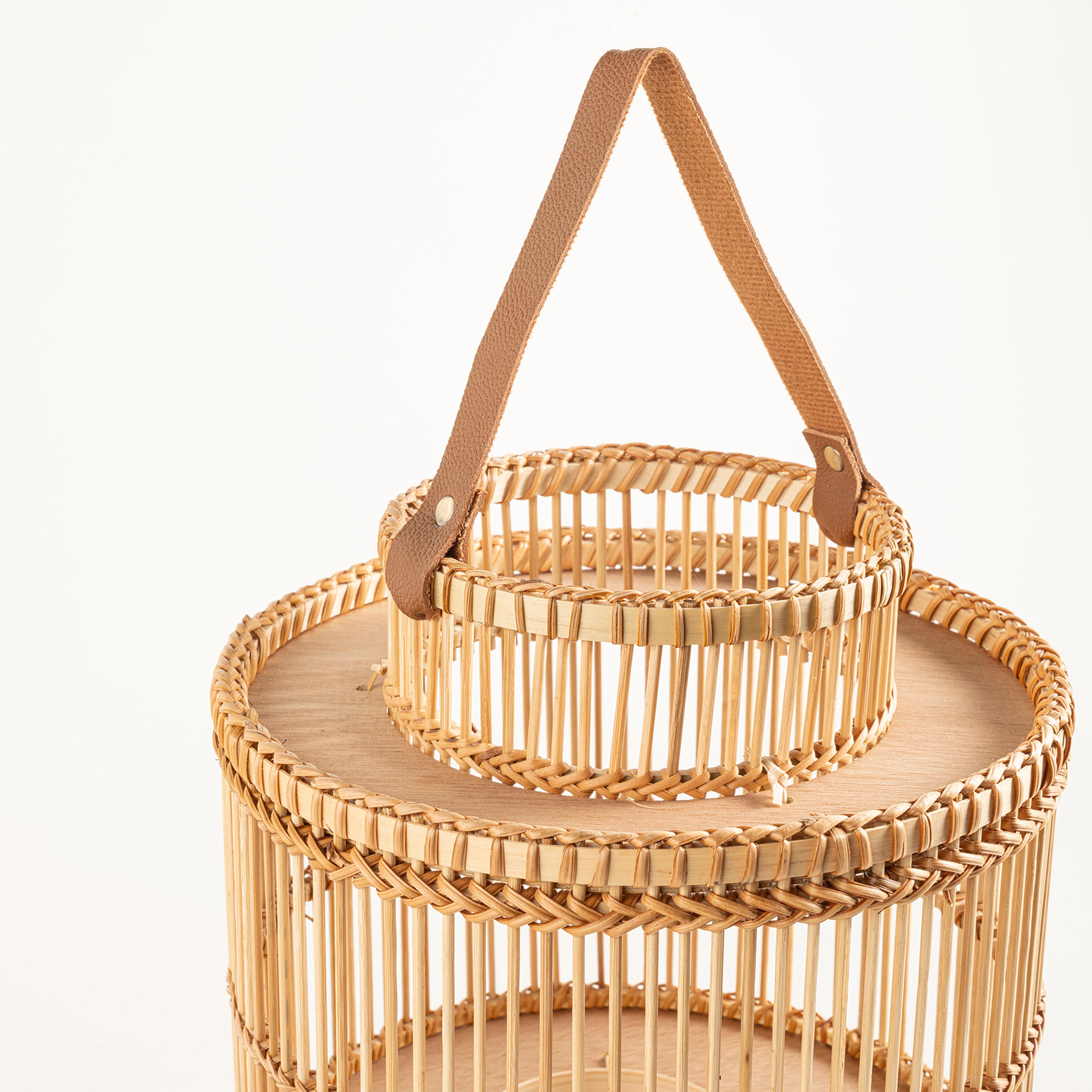 Tam Dao Bambu- Cam- Pu Deri Fener 25x25x30 Cm Natural