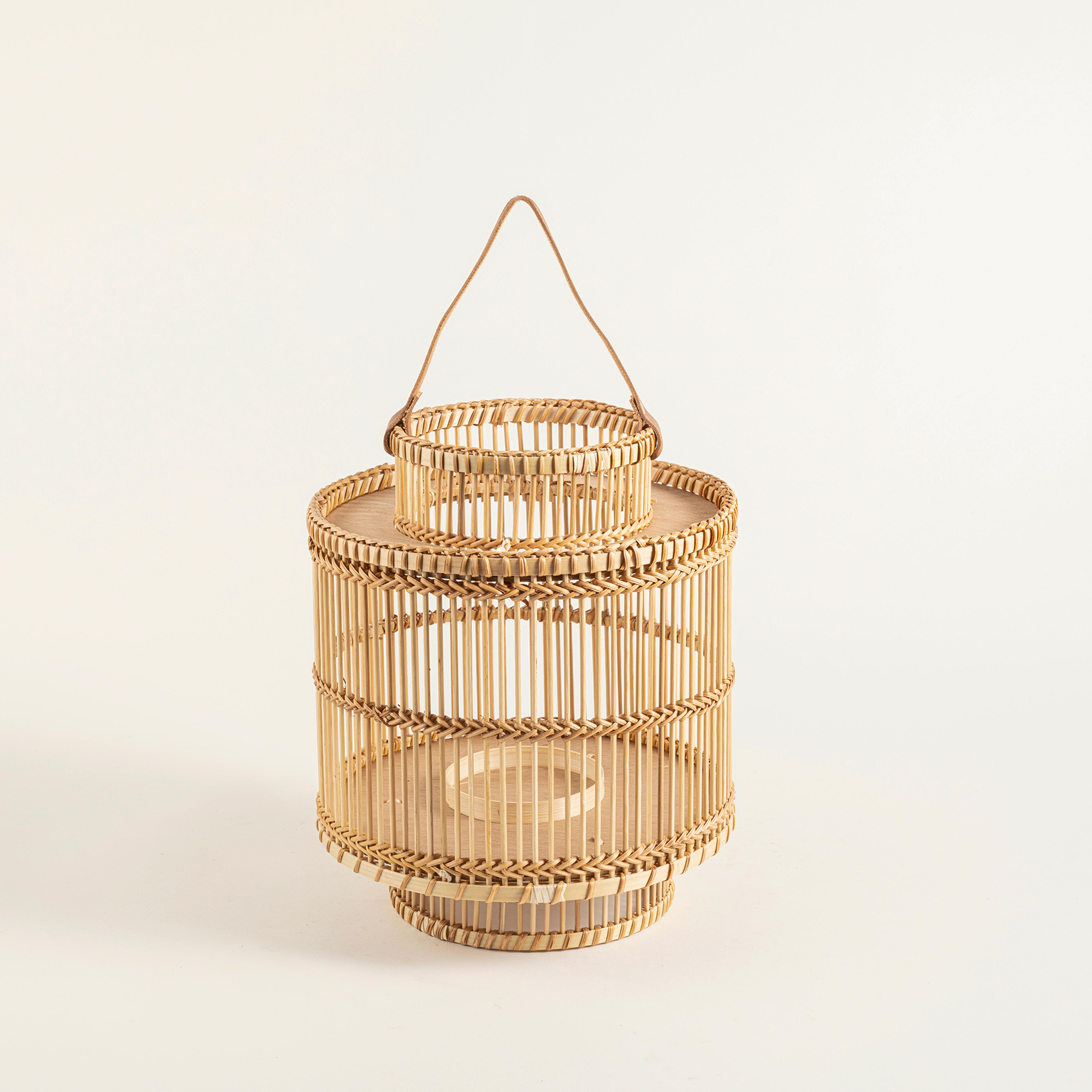 Tam Dao Bambu- Cam- Pu Deri Fener 25x25x30 Cm Natural