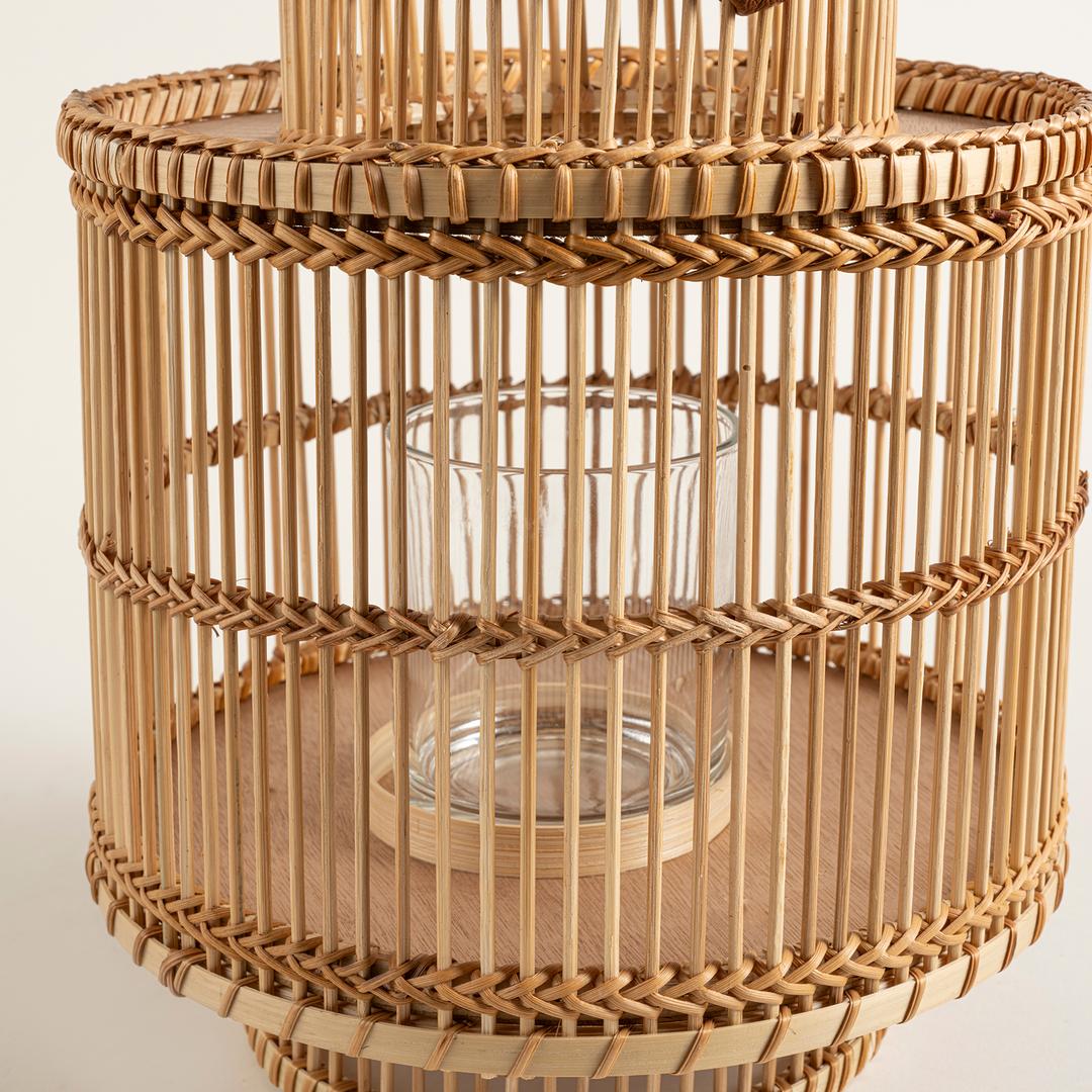 Tam Dao Bambu- Cam- Pu Deri Fener 25x25x30 Cm Natural