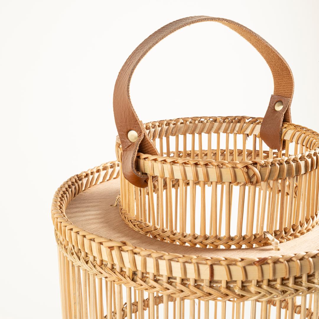 Tam Dao Bambu- Cam- Pu Deri Fener 25x25x40 Cm Natural