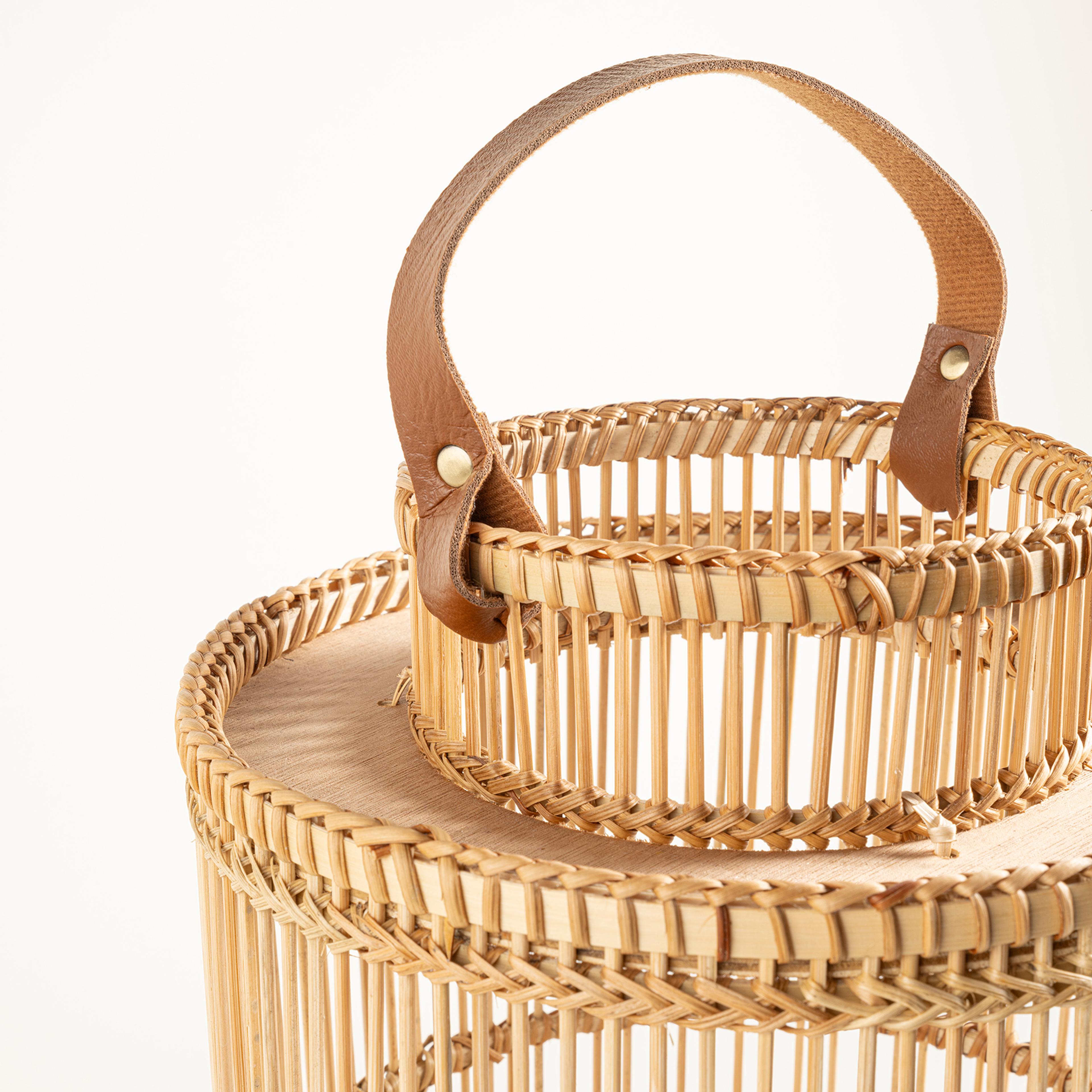 Tam Dao Bambu- Cam- Pu Deri Fener 25x25x40 Cm Natural