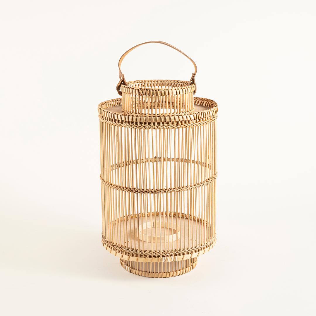 Tam Dao Bambu- Cam- Pu Deri Fener 25x25x40 Cm Natural