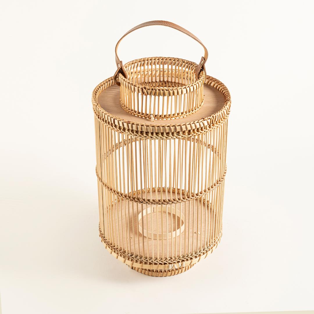 Tam Dao Bambu- Cam- Pu Deri Fener 25x25x40 Cm Natural