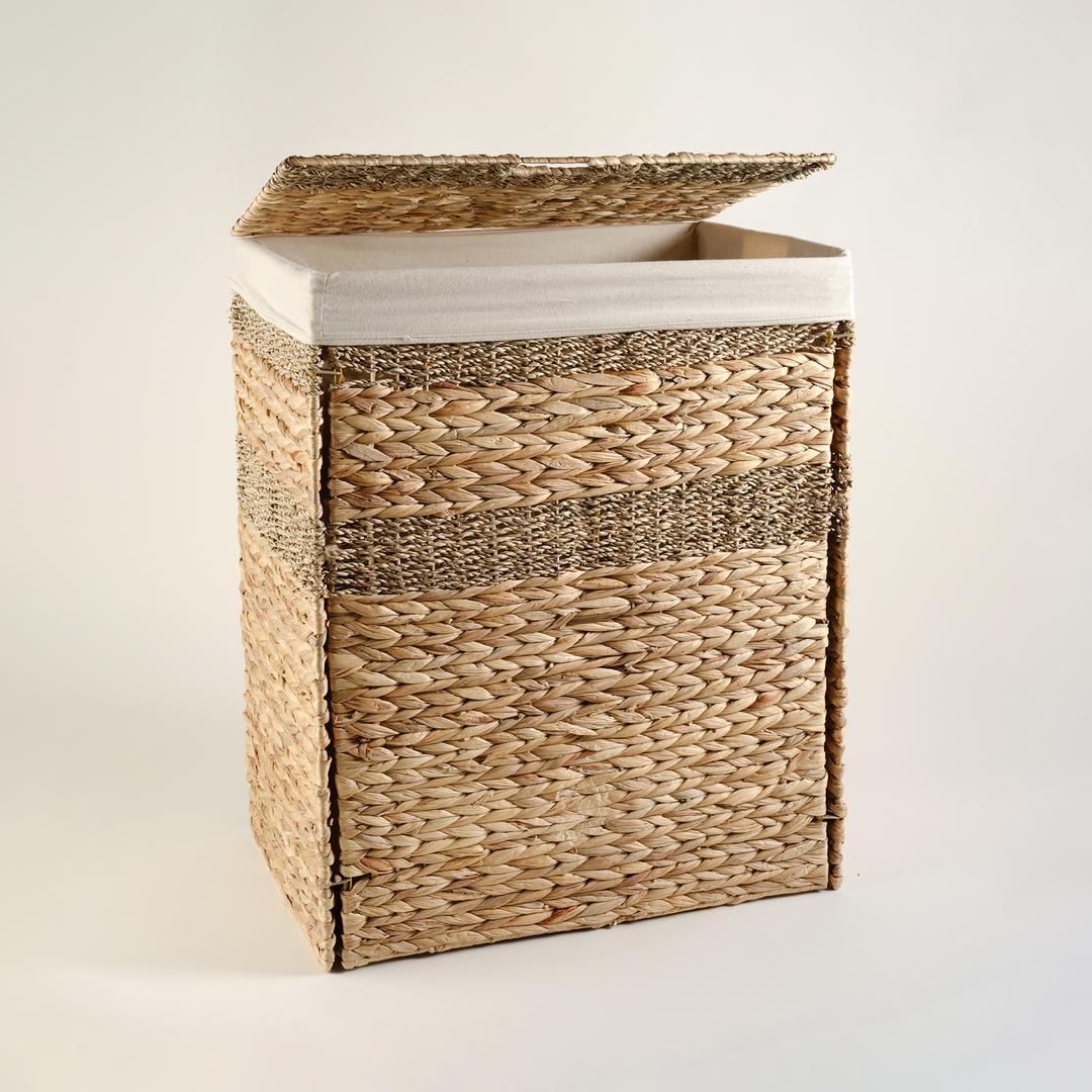 Tam Dao Su Sümbülü/ Deniz Çayırı Çamaşır Sepeti 47x31x61 Cm Natural