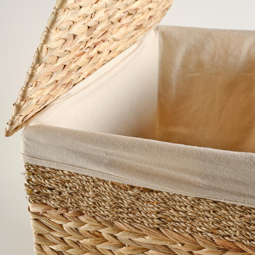 Tam Dao Su Sümbülü/ Deniz Çayırı Çamaşır Sepeti 47x31x61 Cm Natural