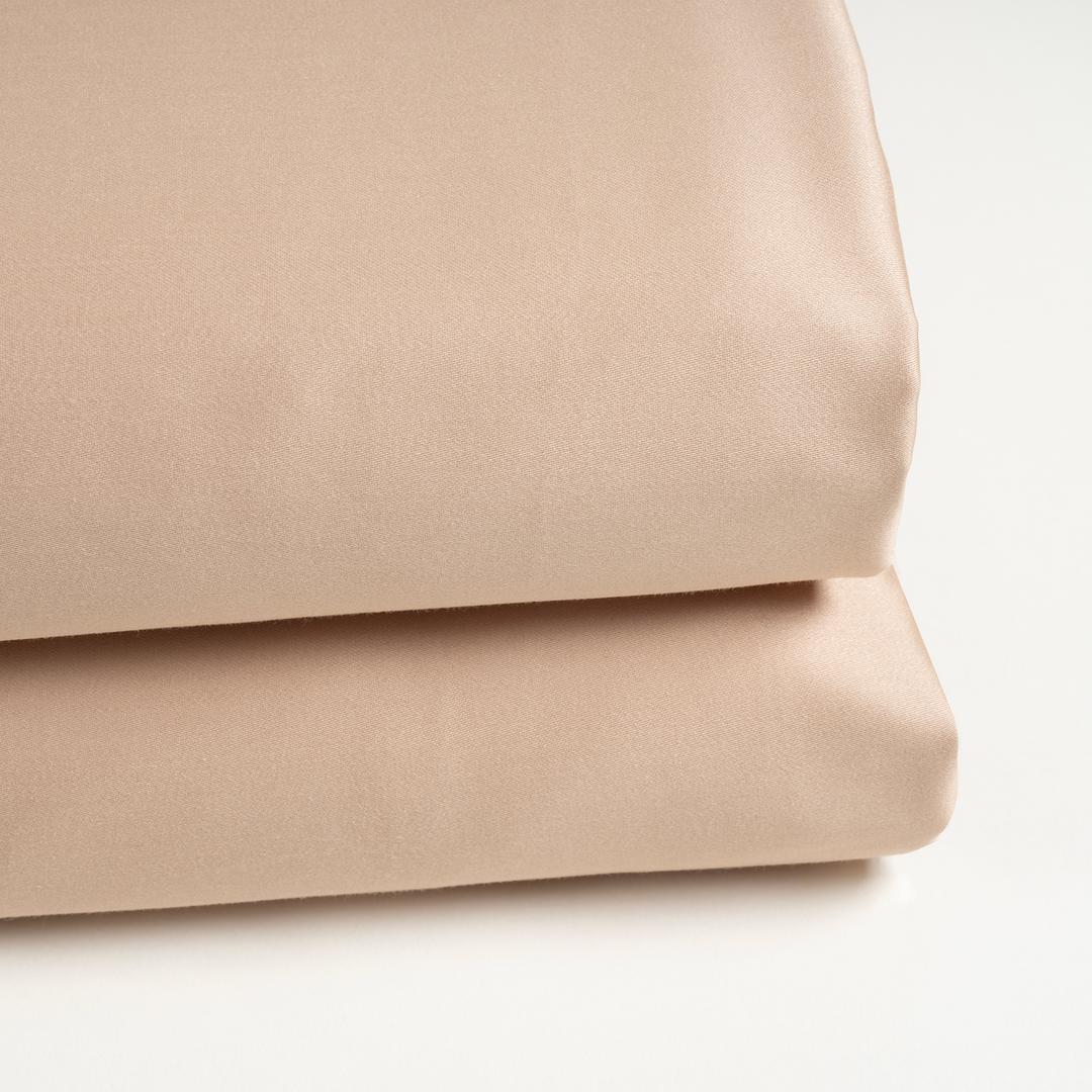 Solıd 300 Tc Çift Kişilik Pamuk Saten %100 Pamuk Saten Düz Çarşaf 240x260 Cm Kum Rengı