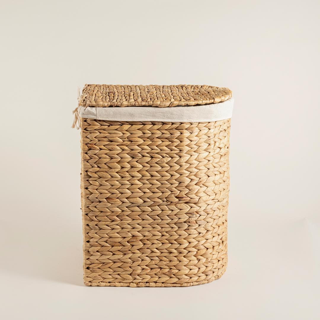 Polı Su Sümbülü Çamaşır Sepeti 43x35x52 Cm Natural