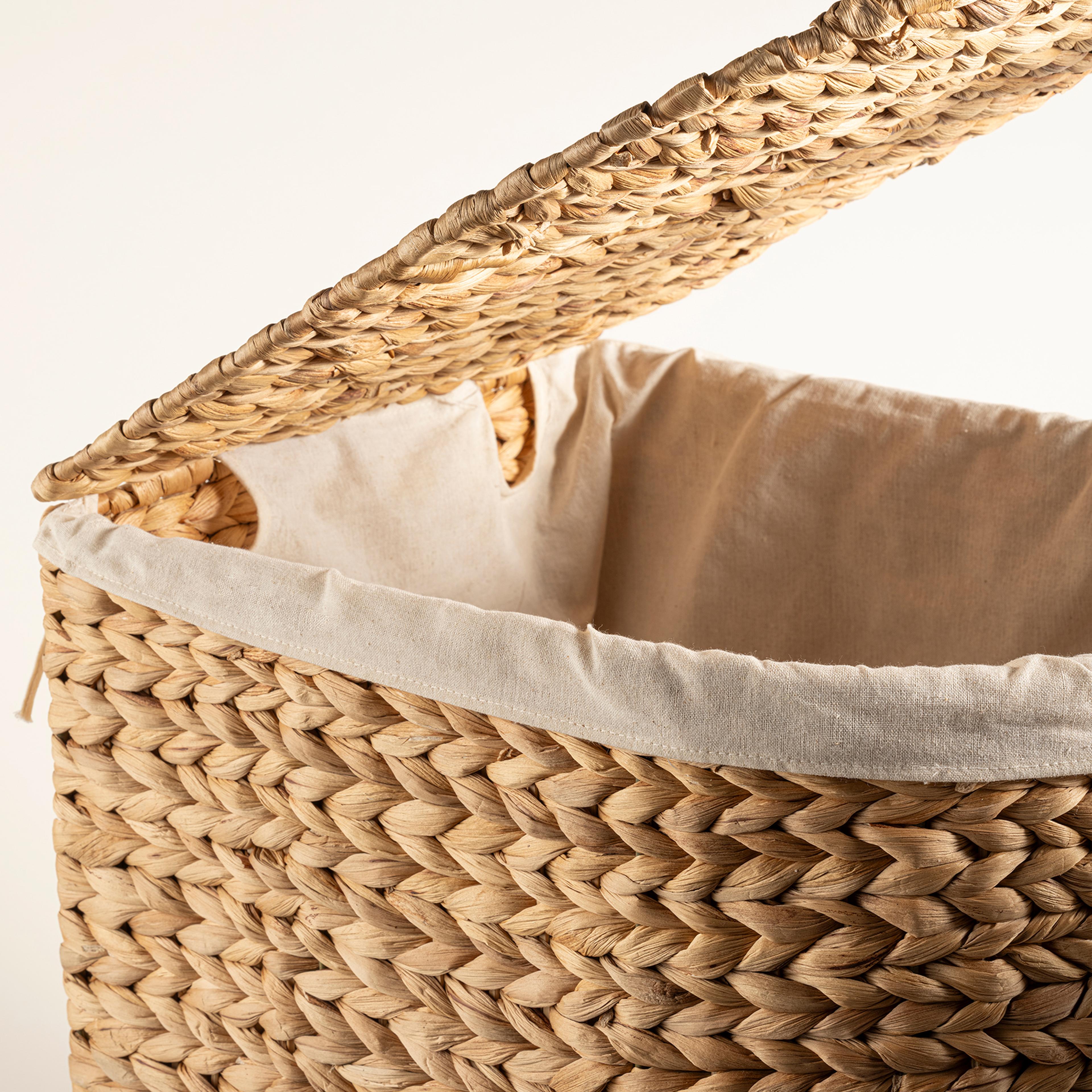 Polı Su Sümbülü Çamaşır Sepeti 43x35x52 Cm Natural