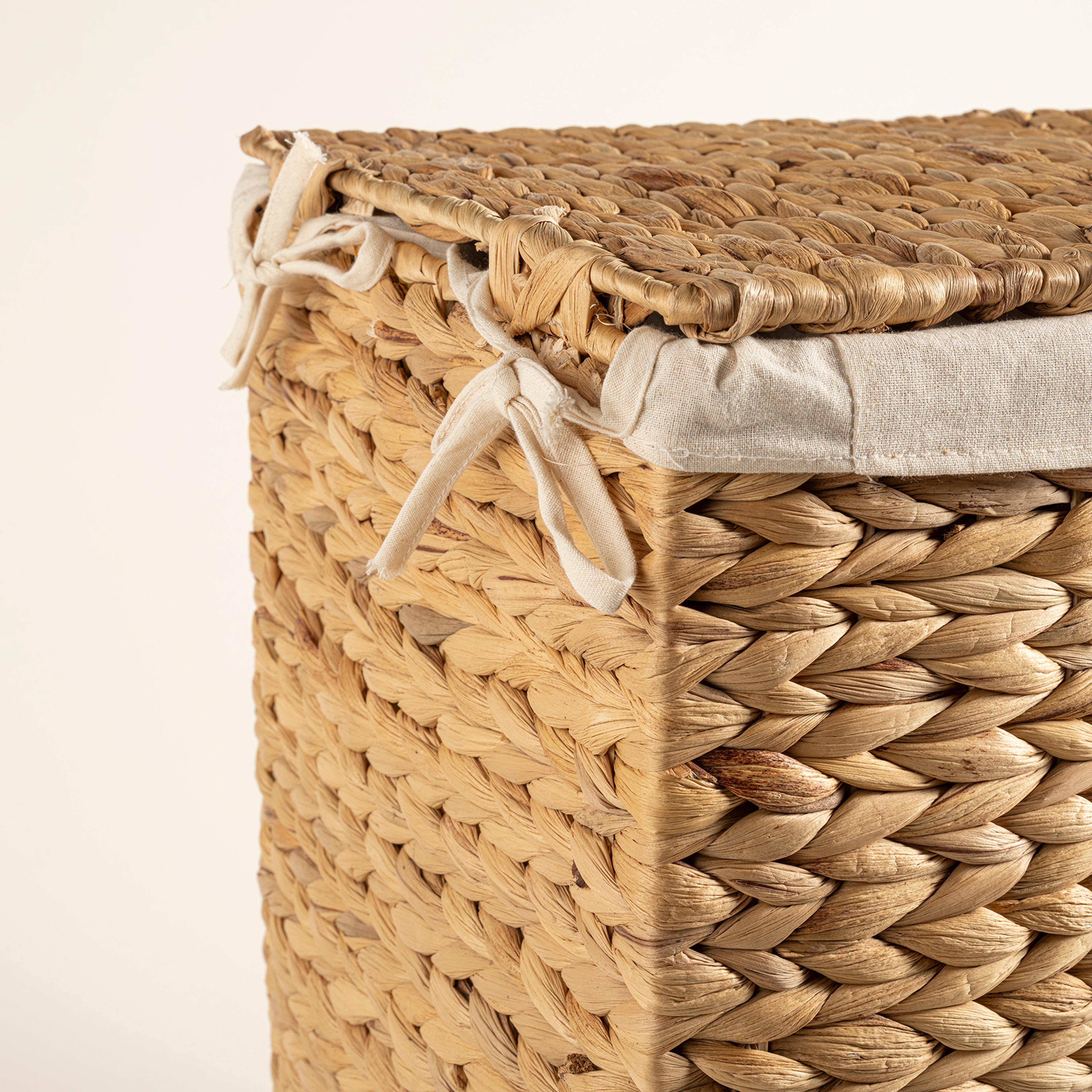 Polı Su Sümbülü Çamaşır Sepeti 43x35x52 Cm Natural