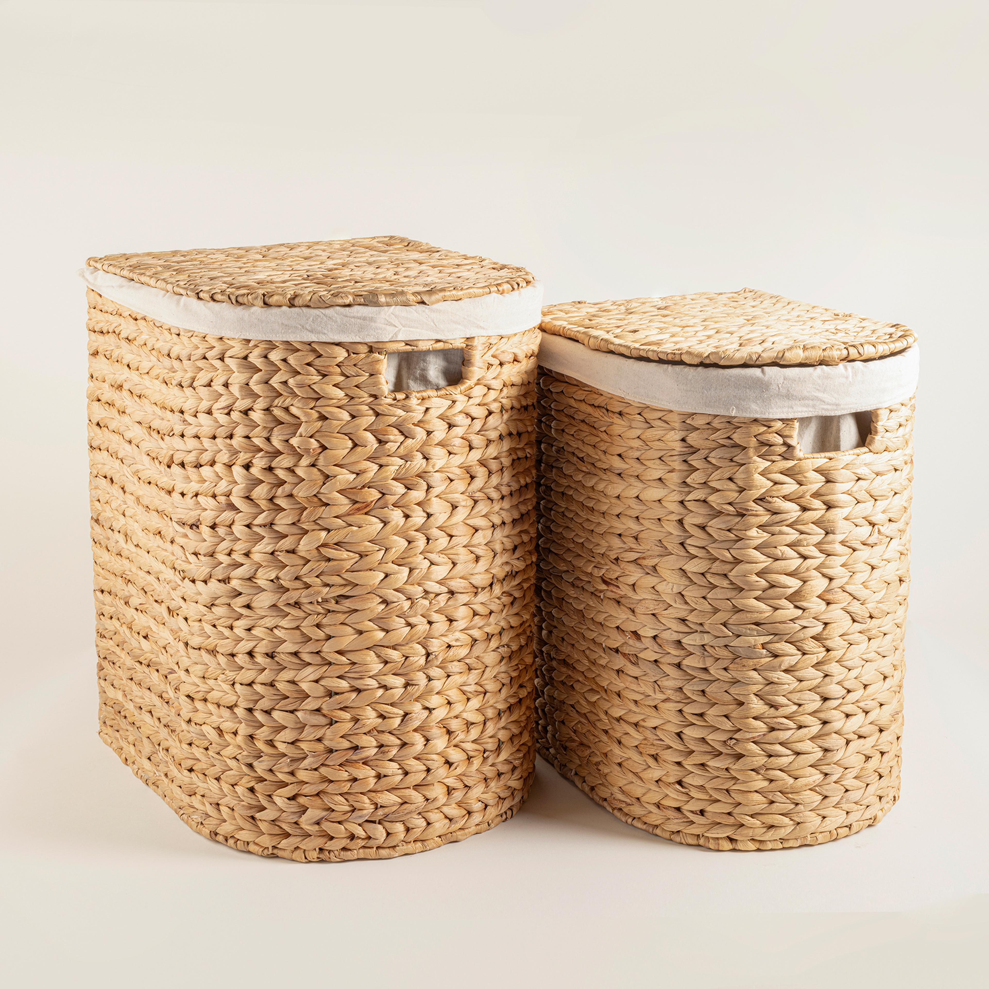 Polı Su Sümbülü Çamaşır Sepeti 43x35x52 Cm Natural