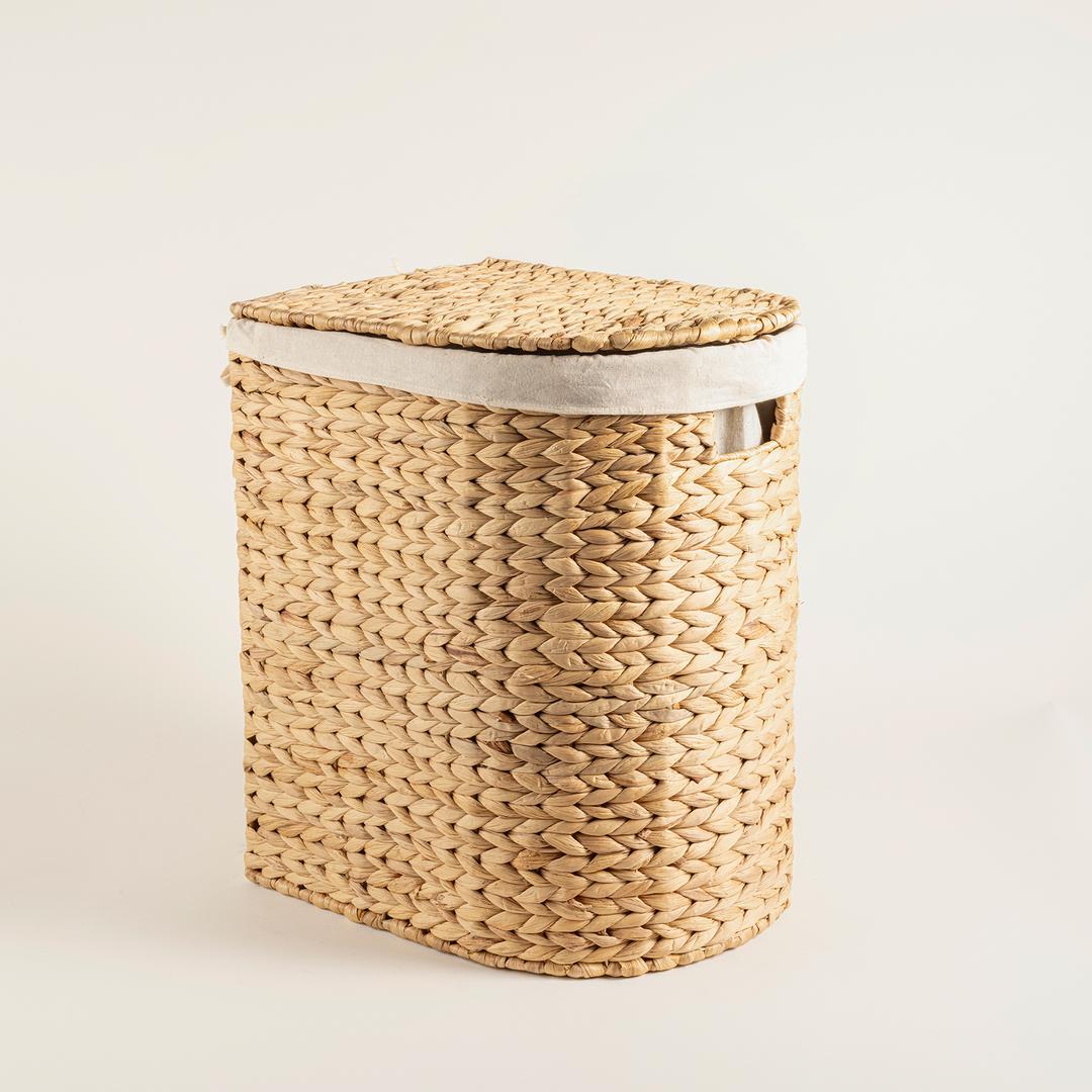 Polı Su Sümbülü Çamaşır Sepeti 43x35x52 Cm Natural