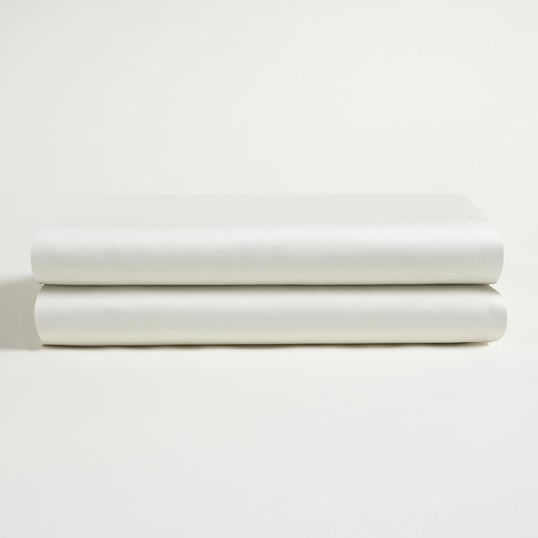 Solıd 300 Tc Kıng Sıze Pamuk Saten %100 Pamuk Saten Düz Çarşaf 260x280 Cm Ekru