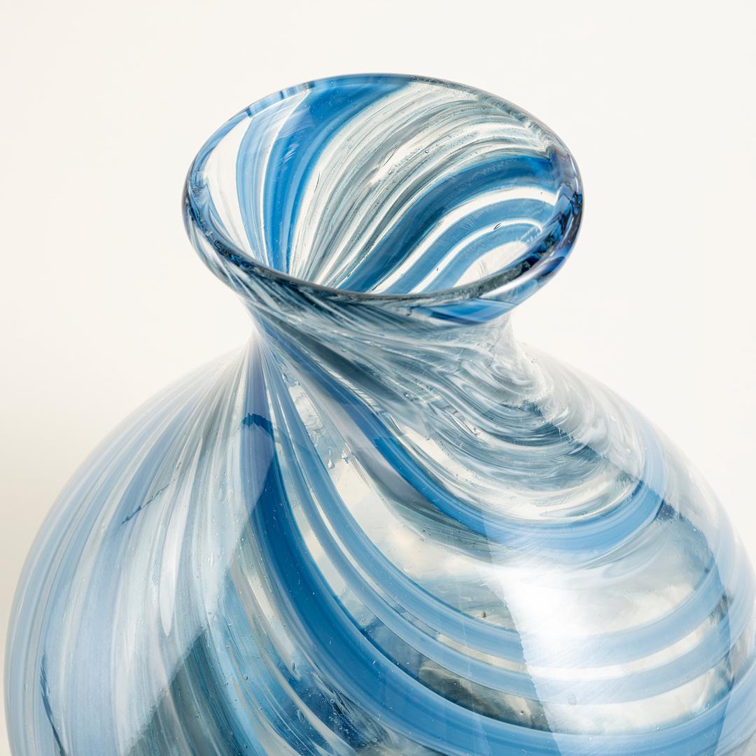 Macau Cam Vazo 18.5x18.5x24 Cm Mavi