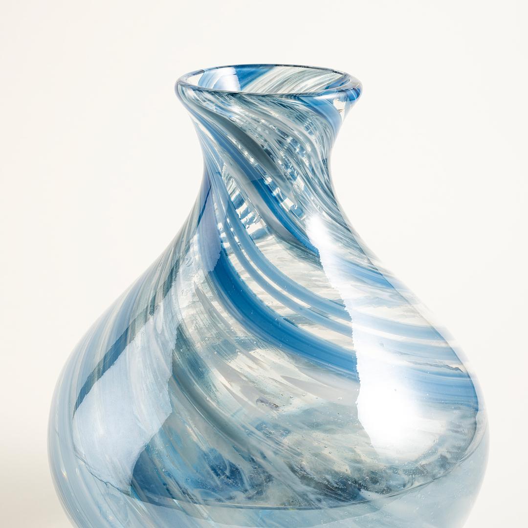 Macau Cam Vazo 18.5x18.5x24 Cm Mavi