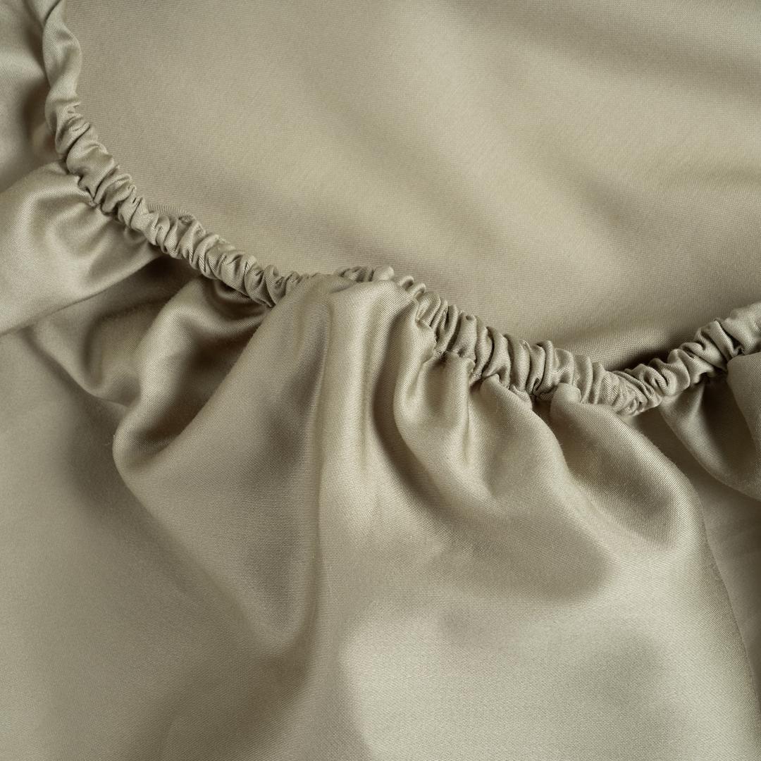 Solıd 300 Tc Tek Kişilik Pamuk Saten %100 Pamuk Saten Lastikli Çarşaf 100x200 Cm Yeşil