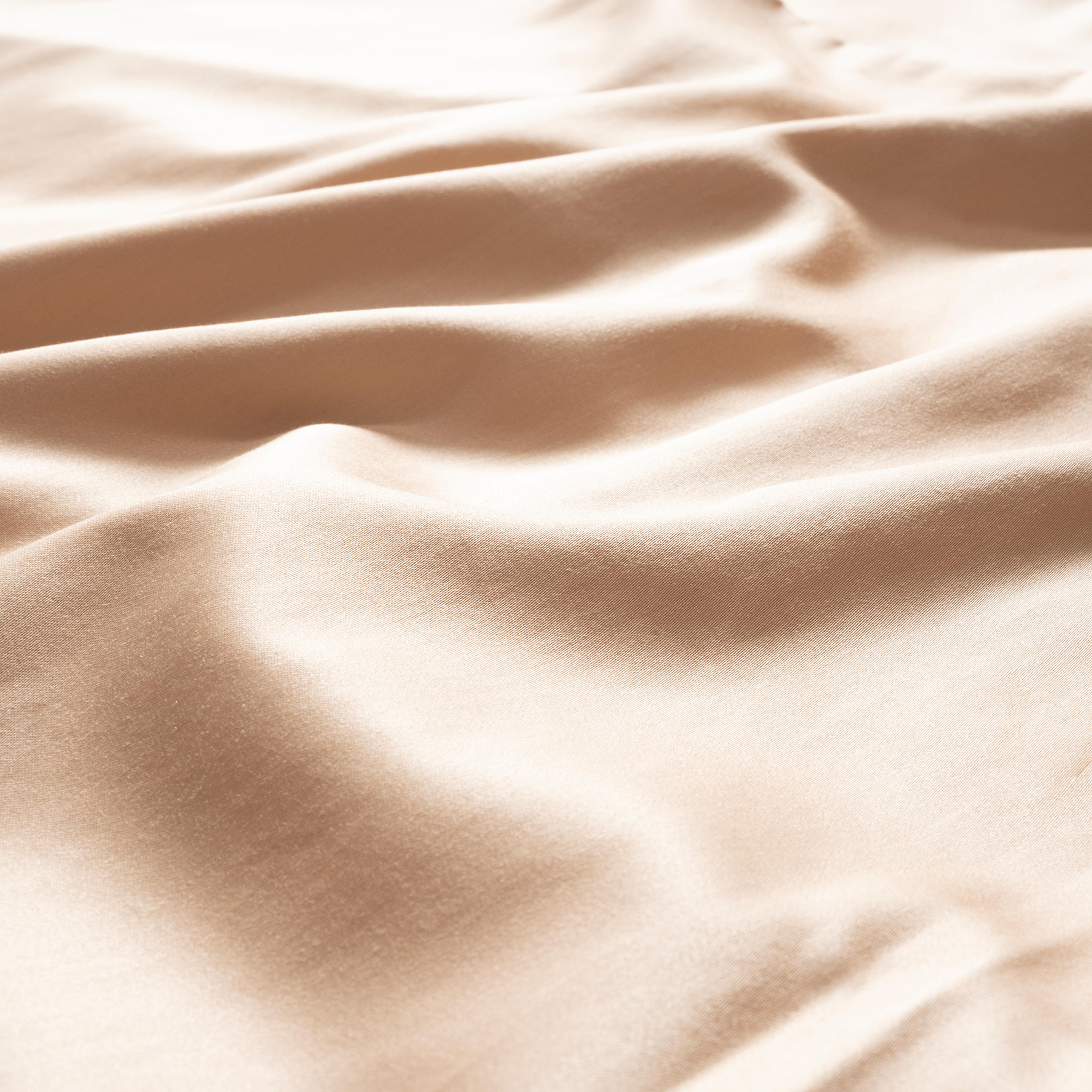 Solıd 300 Tc Tek Kişilik Pamuk Saten %100 Pamuk Saten Lastikli Çarşaf 100x200 Cm Kum Rengı