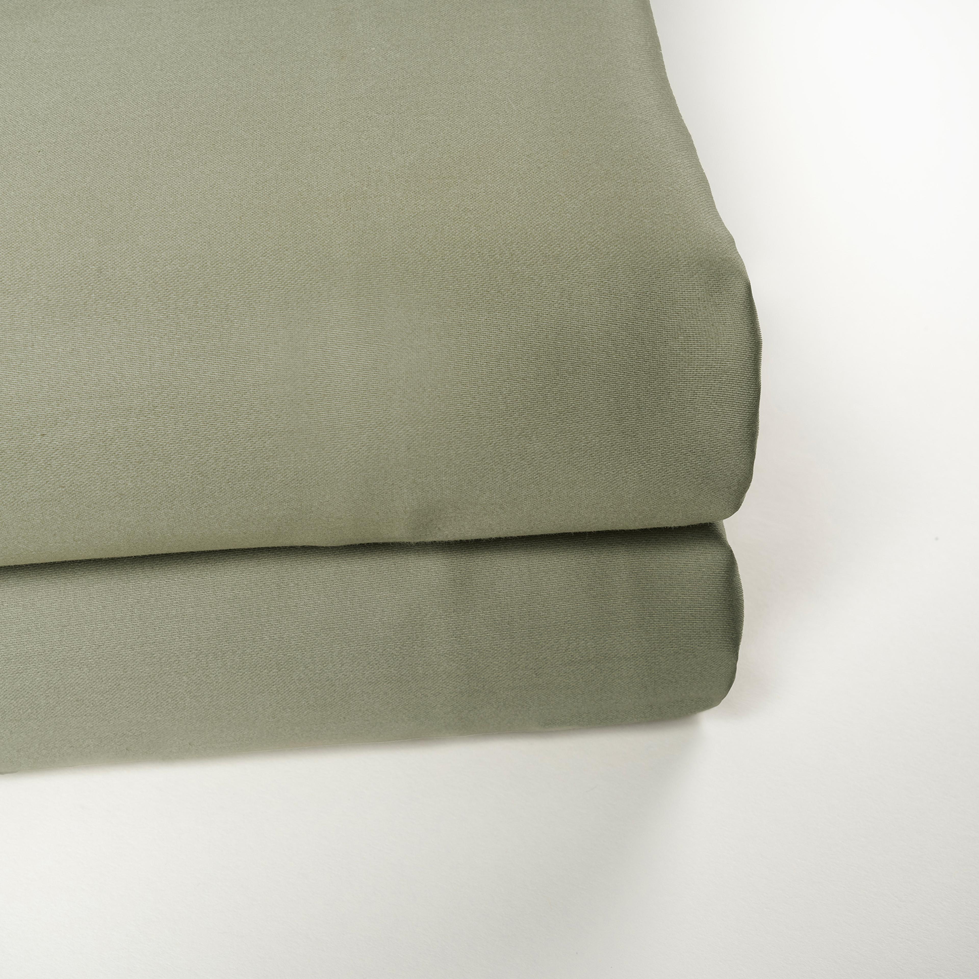 Solıd 300 Tc Çift Kişilik Pamuk Saten %100 Pamuk Saten Lastikli Çarşaf 160x200 Cm Yeşil