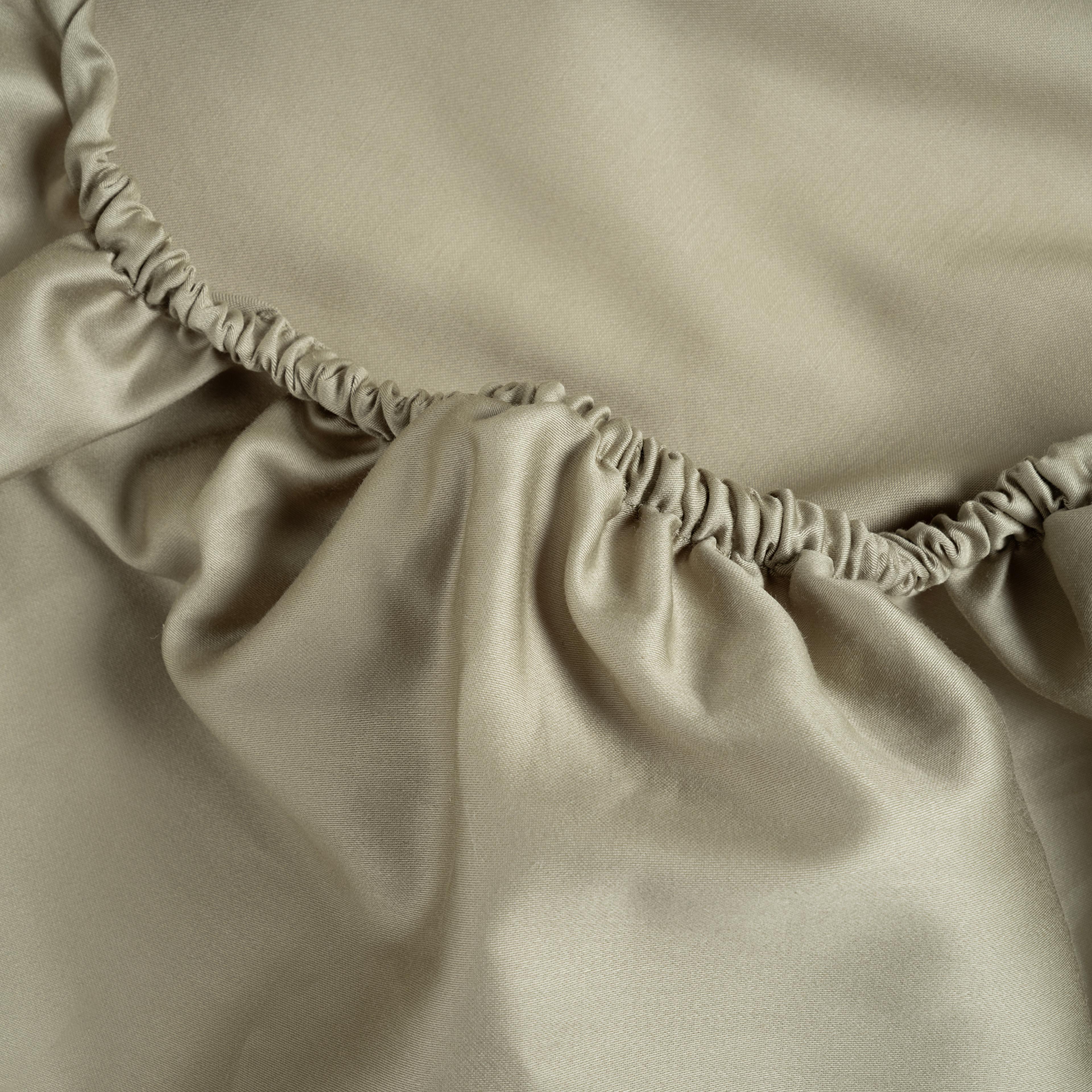 Solıd Yeşil Queen Sıze Pamuk Saten Lastikli Çarşaf