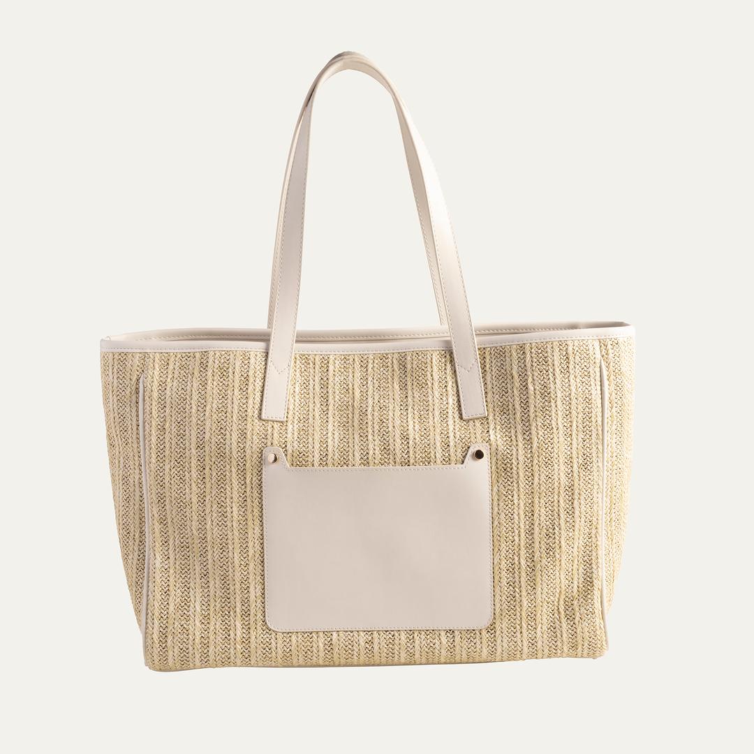 Burgaz Rafya %100 Rafya Çanta 18x50x32 Cm Natural