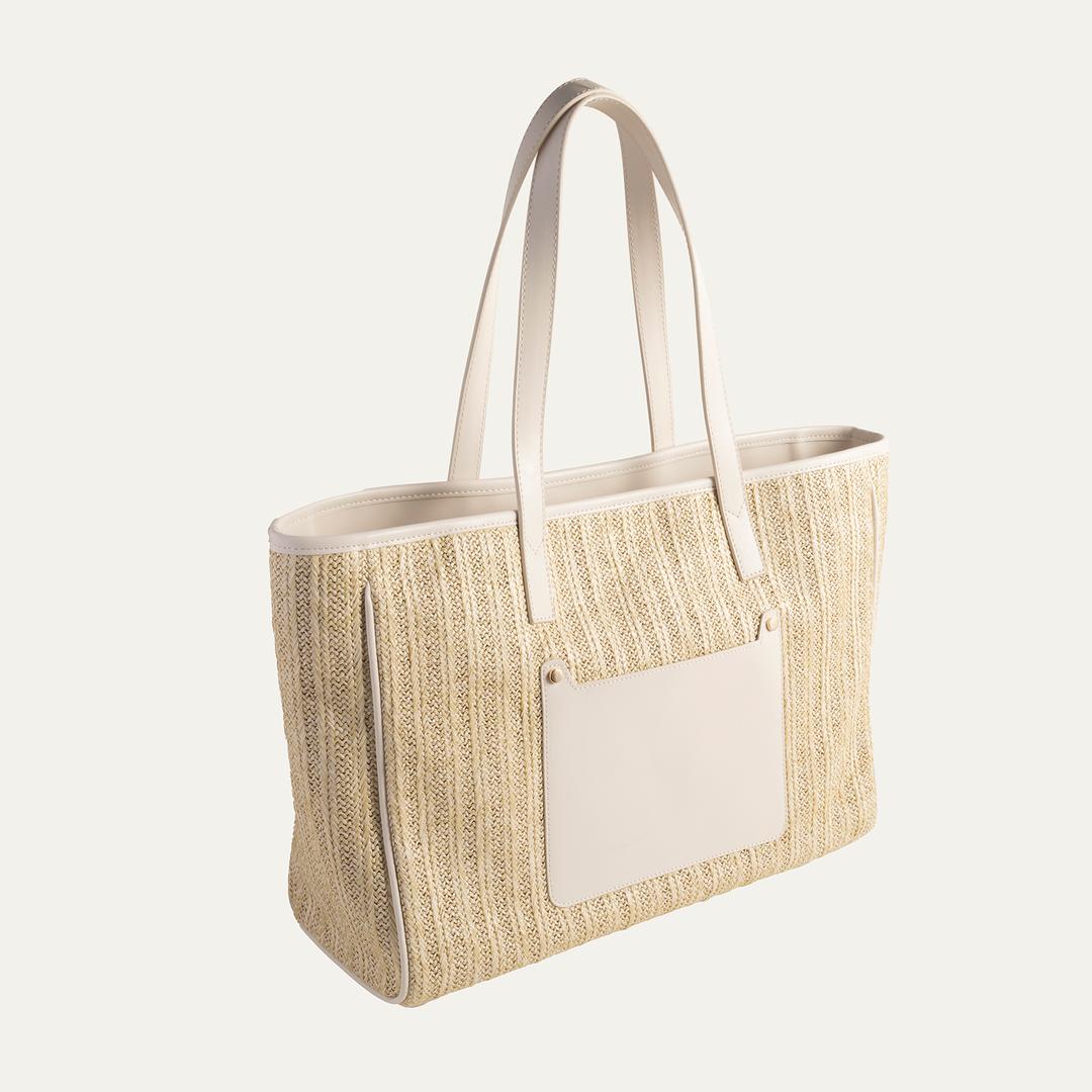 Burgaz Rafya %100 Rafya Çanta 18x50x32 Cm Natural