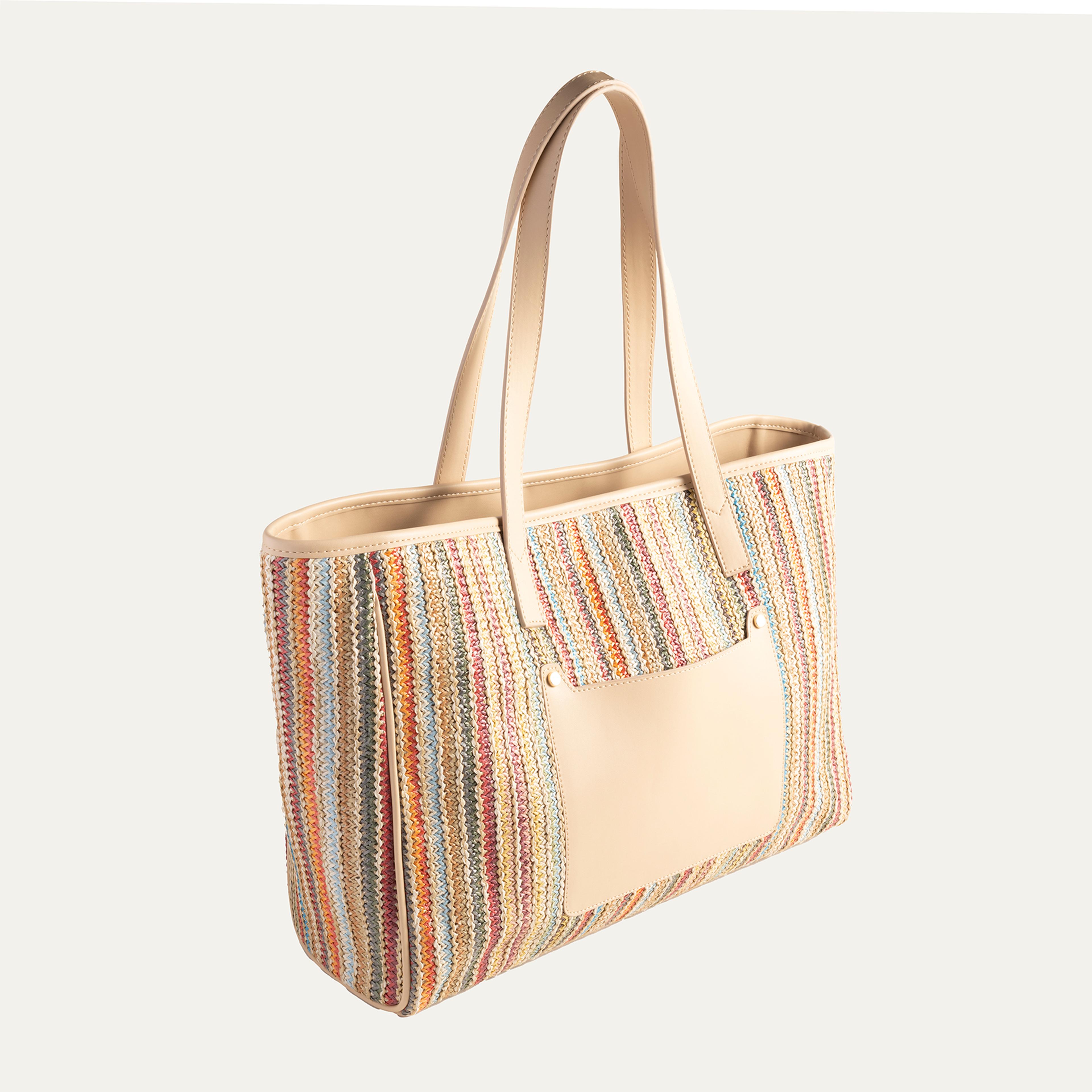 Burgaz Rafya %100 Rafya Çanta 18x50x32 Cm Renkli