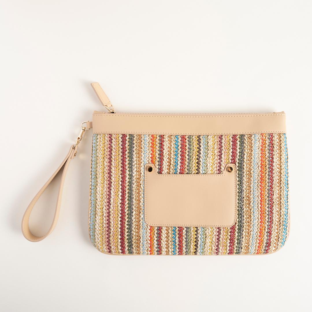 Burgaz Rafya %100 Rafya Çanta 34x25 Cm Renkli