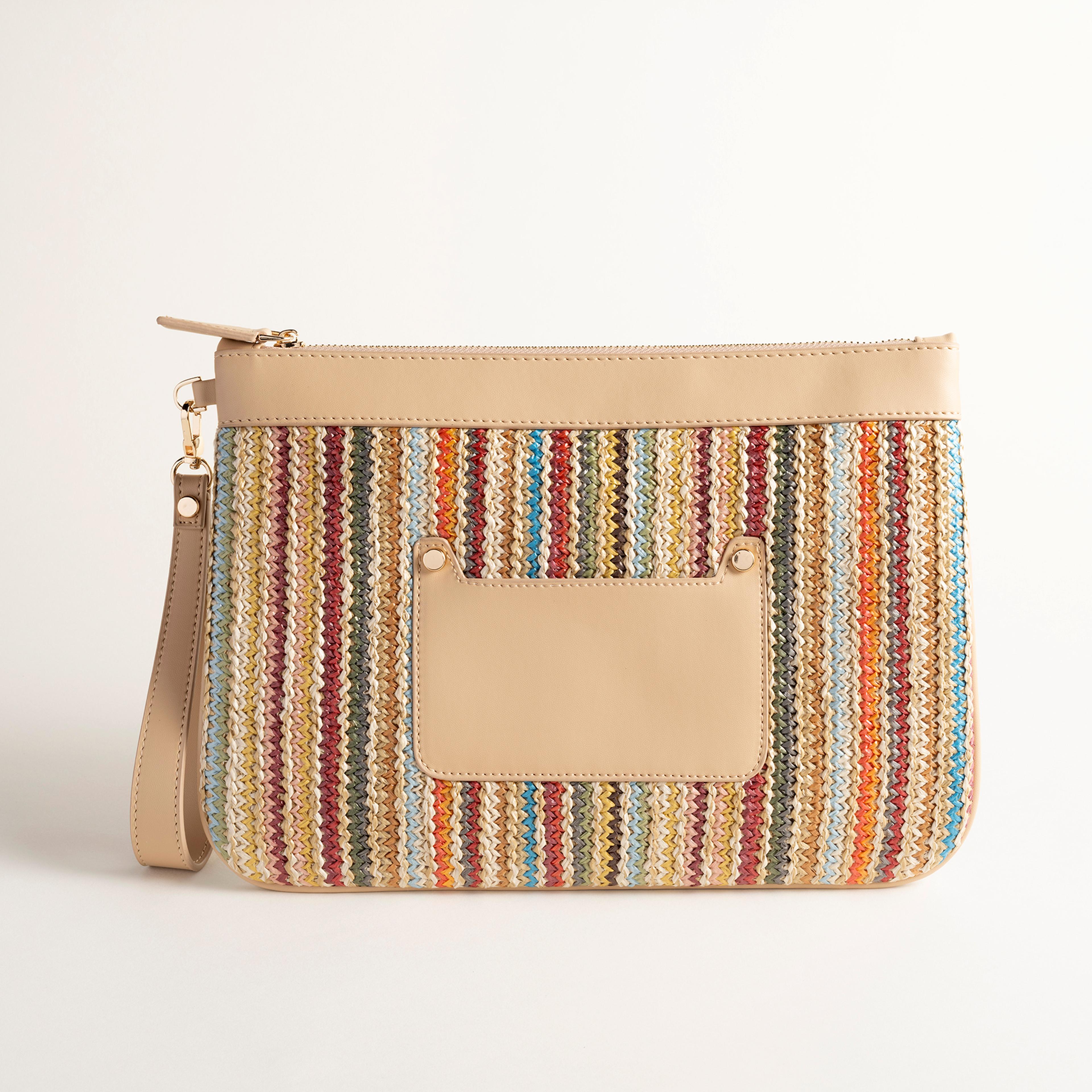 Burgaz Rafya %100 Rafya Çanta 34x25 Cm Renkli