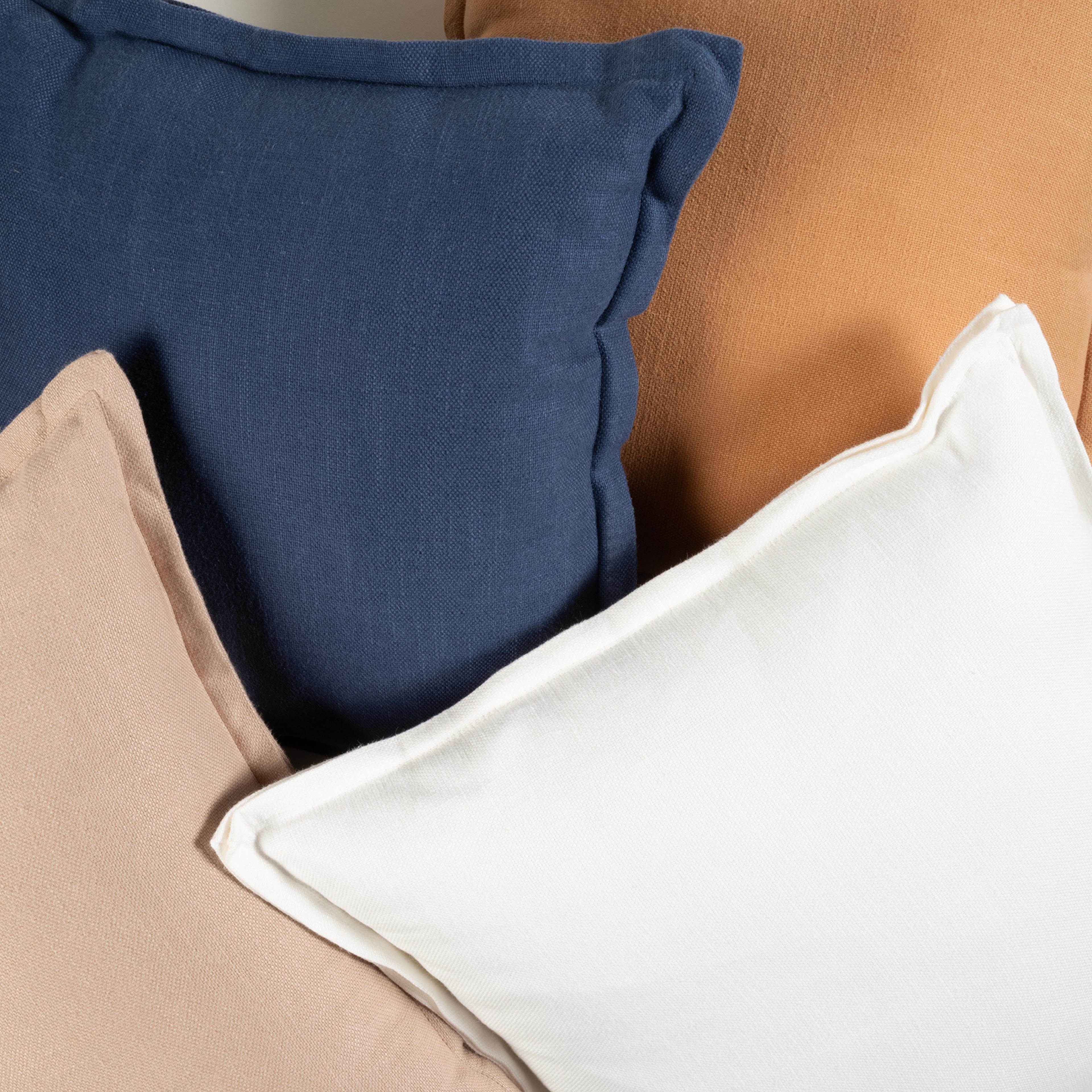 Nilüfer Şantuklu Viskon Pamuk Viskon Pamuk Dolgulu Kırlent 45x45 Cm Lacivert