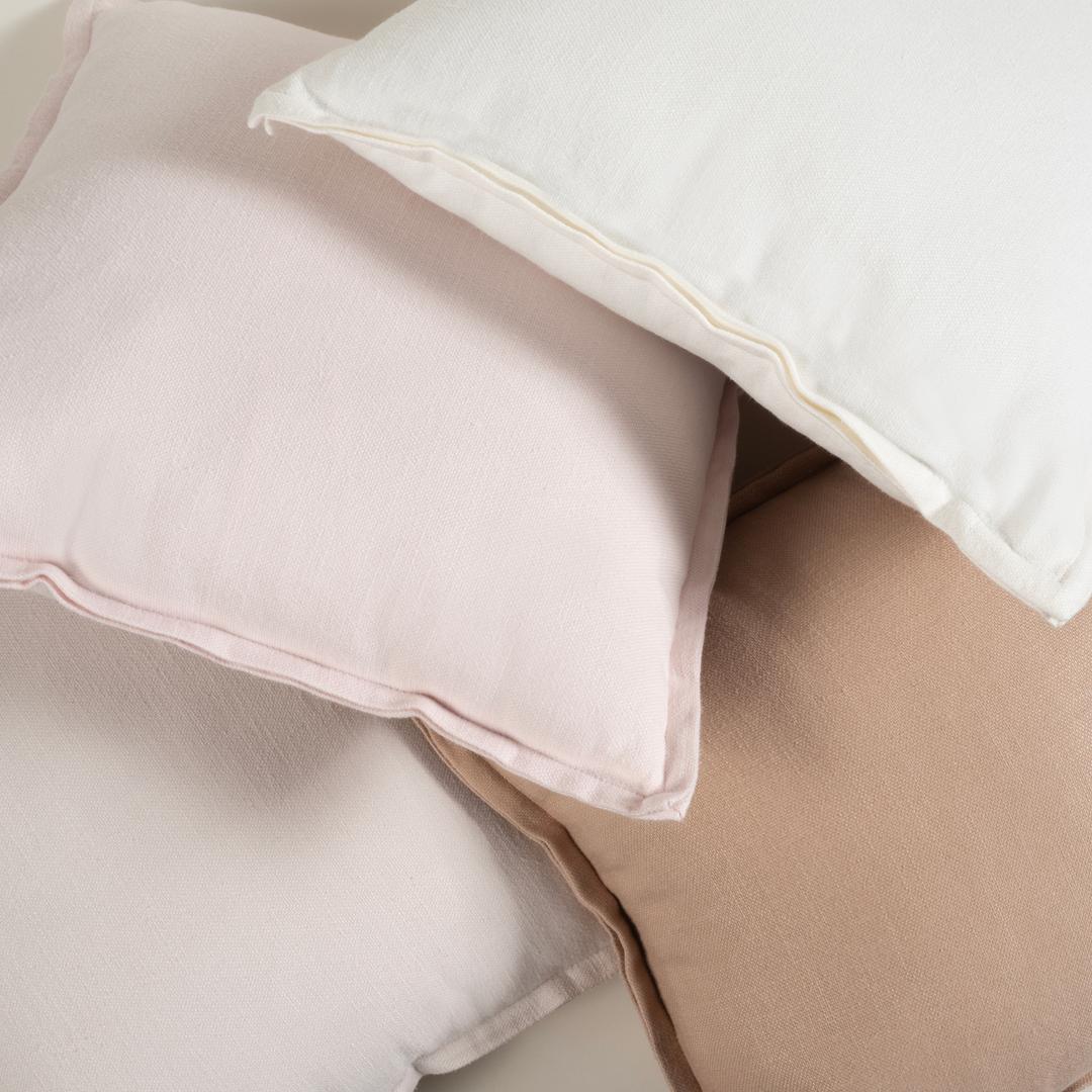 Nilüfer Şantuklu Viskon Pamuk Viskon Pamuk Dolgulu Kırlent 45x45 Cm Krem