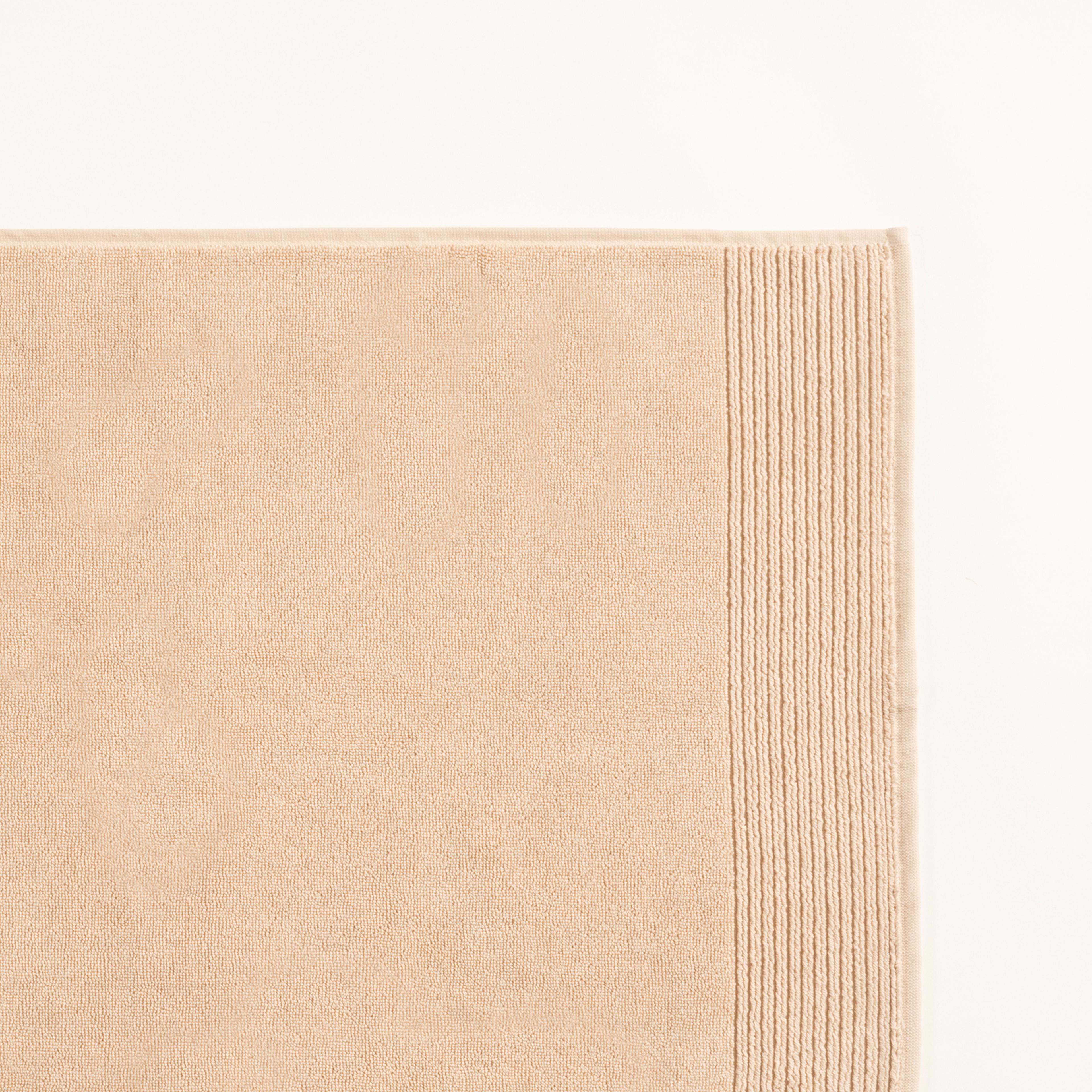 Solıd Bordürlü Pamuk Pamuk Ayak Havlusu 50x80 Cm Kum Rengı