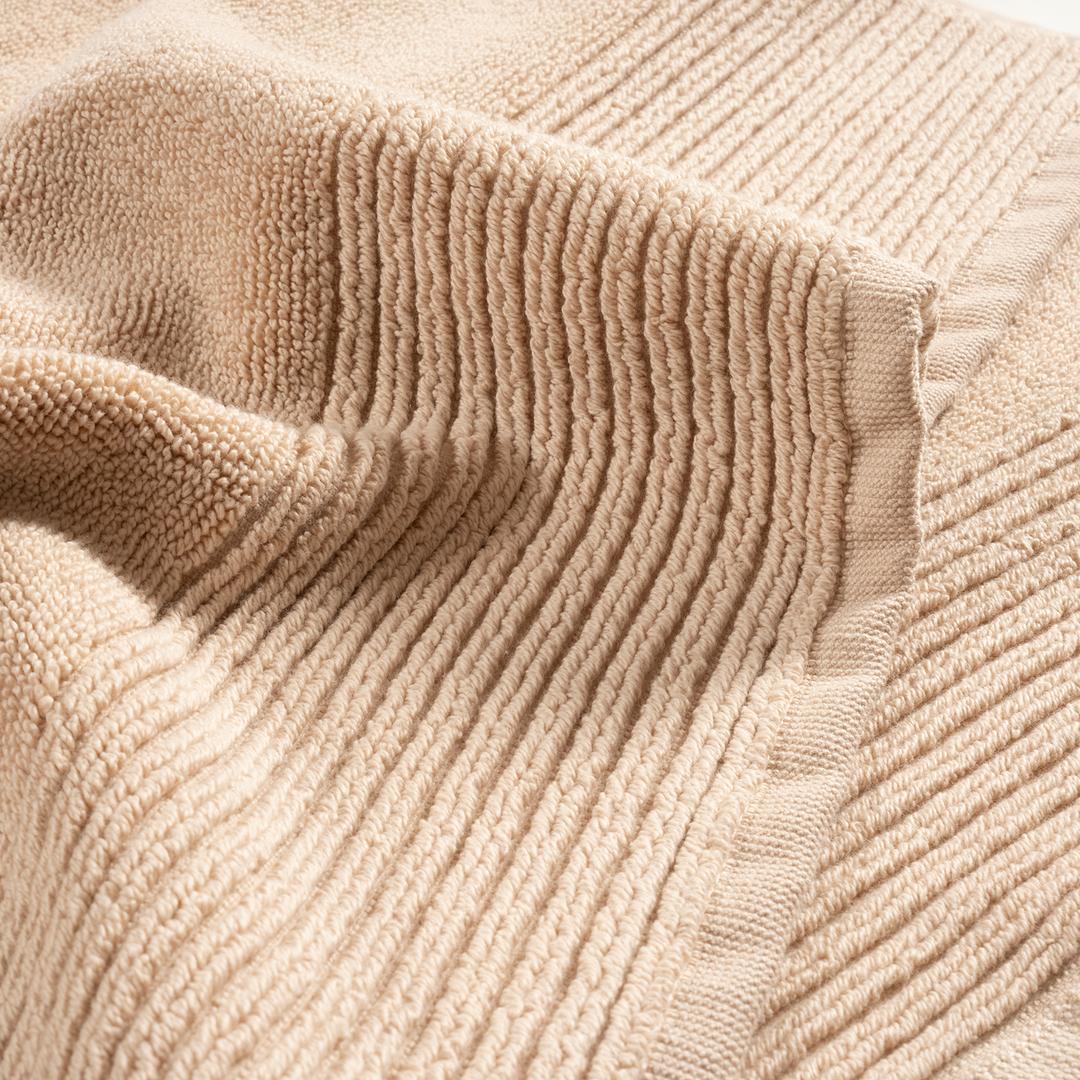 Solıd Bordürlü Pamuk Pamuk Ayak Havlusu 50x80 Cm Kum Rengı