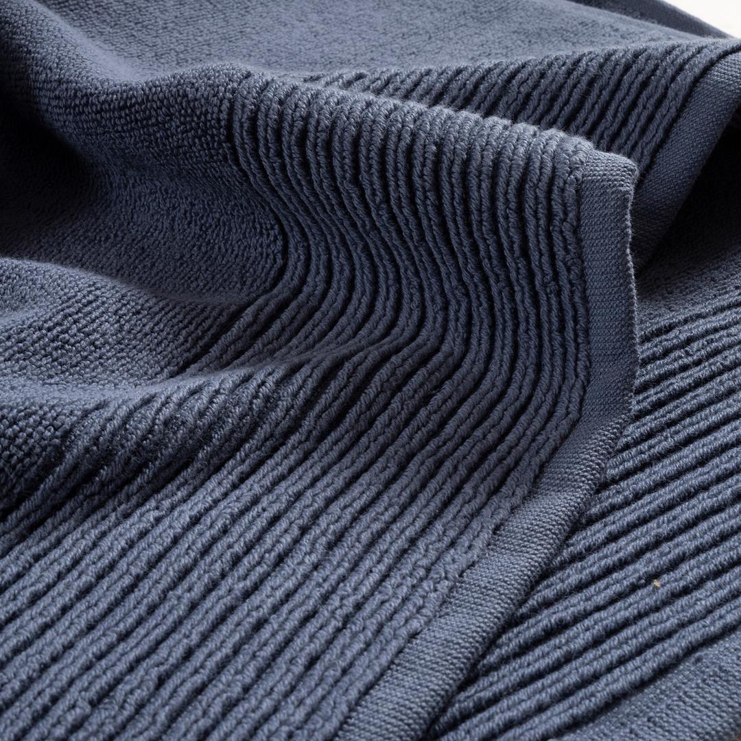 Solıd Bordürlü Pamuk Pamuk Ayak Havlusu 50x80 Cm Lacivert