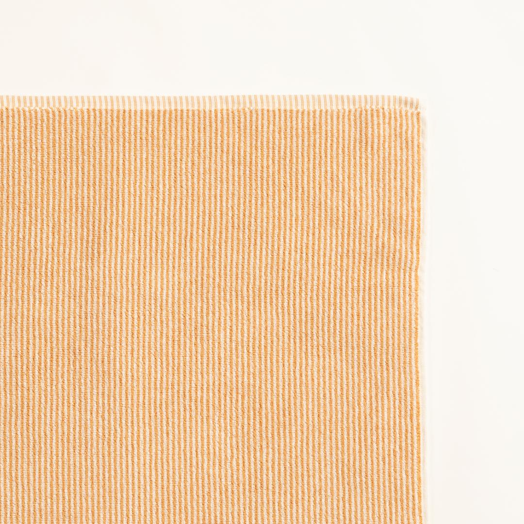 Solıd İplik Boyalı Çizgili Pamuk %100 Pamuk Ayak Havlusu 50x80 Cm Natürel - Tarçın