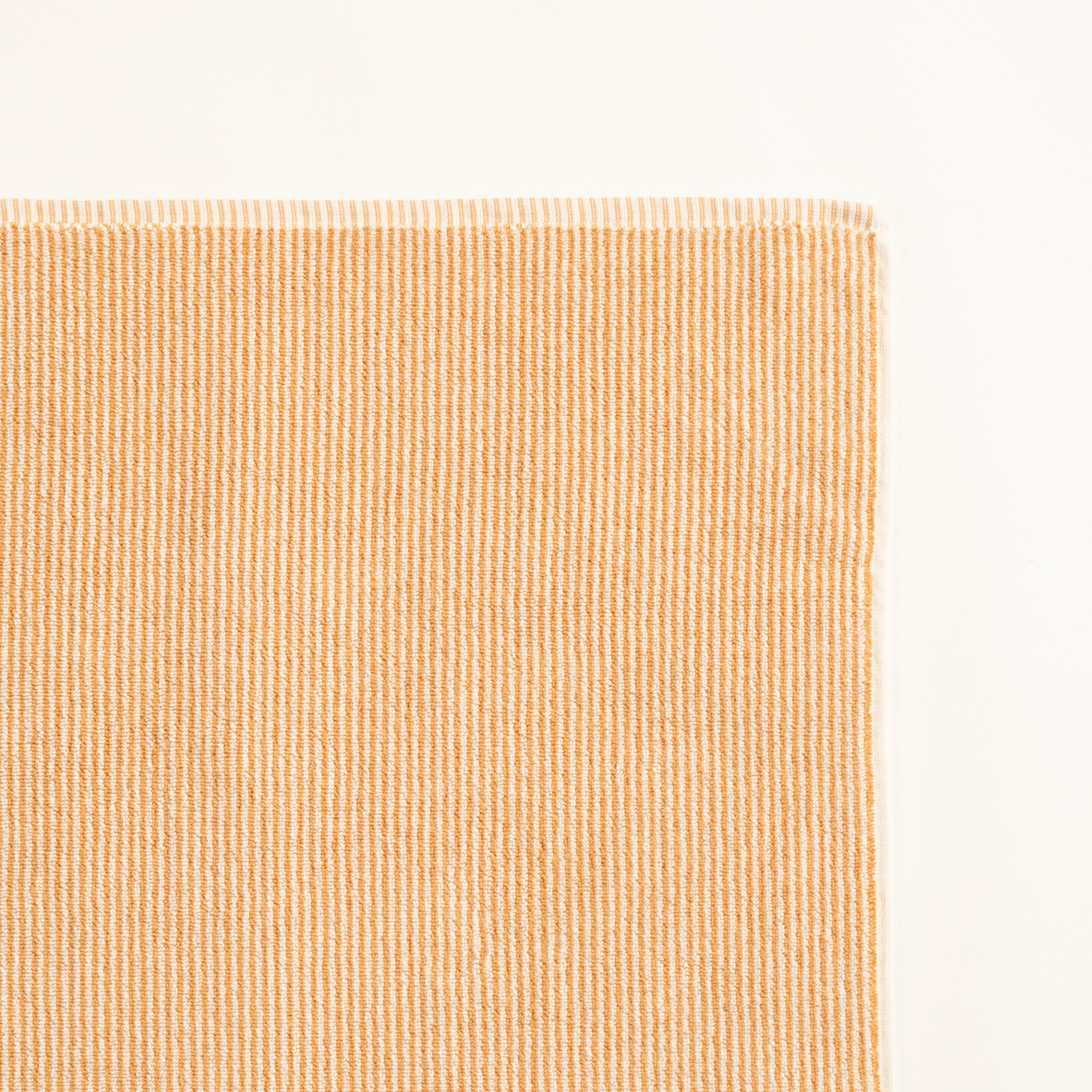 Solıd İplik Boyalı Çizgili Pamuk %100 Pamuk Ayak Havlusu 50x80 Cm Natürel - Tarçın
